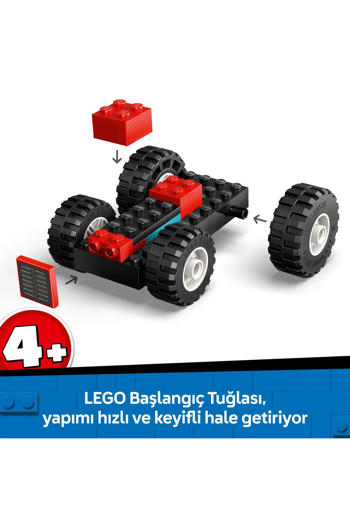 ® City Römorklu Kırmızı Çiftlik Traktörü ve Koyun 60461 - 4+ Oyuncak Yapım Seti (116Parça)-Lego