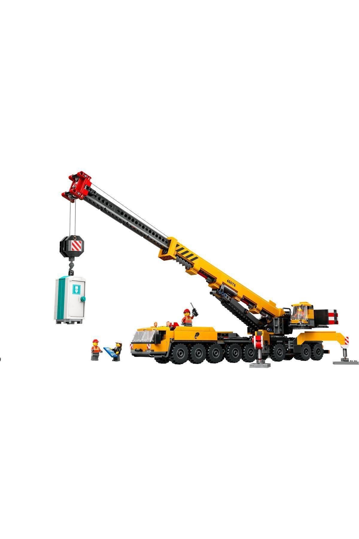 ® City Sarı Mobil İnşaat Vinci 60409 - 9 Yaş ve Üzeri Yapım Seti (1116 Parça)-Lego