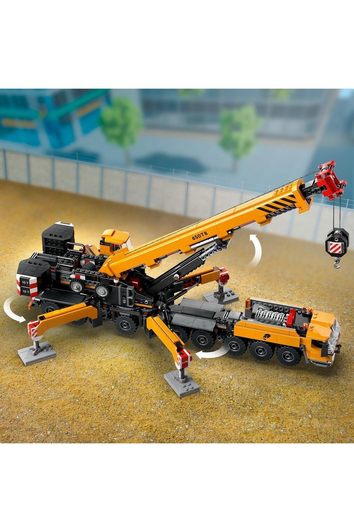 ® City Sarı Mobil İnşaat Vinci 60409 - 9 Yaş ve Üzeri Yapım Seti (1116 Parça)-Lego