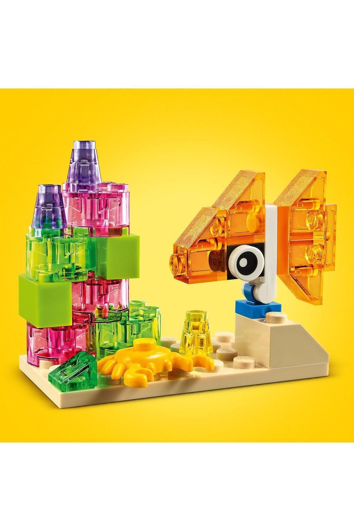 ® Classic Yaratıcı Şeffaf Yapım Parçaları 11013 - Çocuklar İçin Yaratıcı Yapım Seti (500 Parça)-Lego