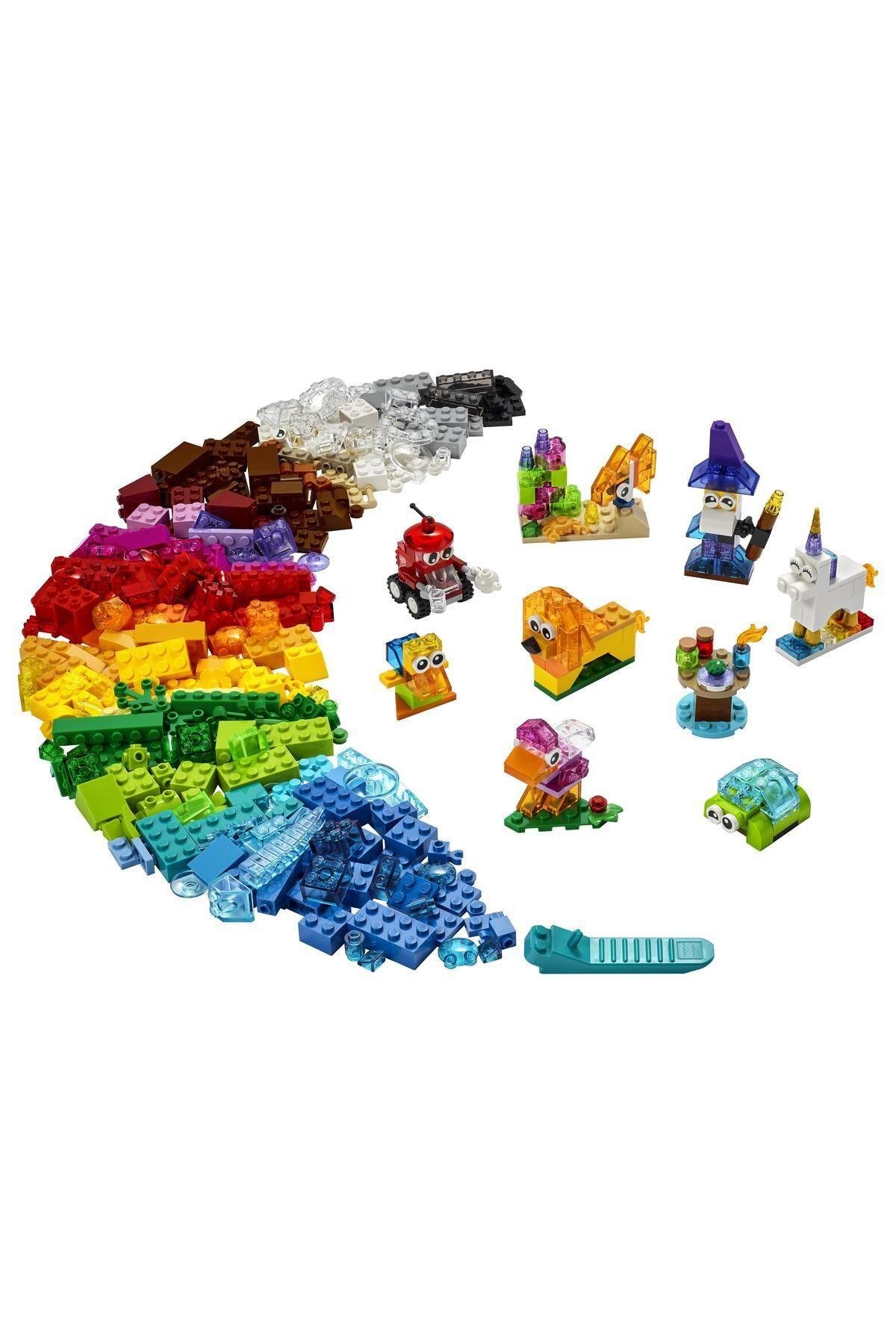 ® Classic Yaratıcı Şeffaf Yapım Parçaları 11013 - Çocuklar İçin Yaratıcı Yapım Seti (500 Parça)-Lego