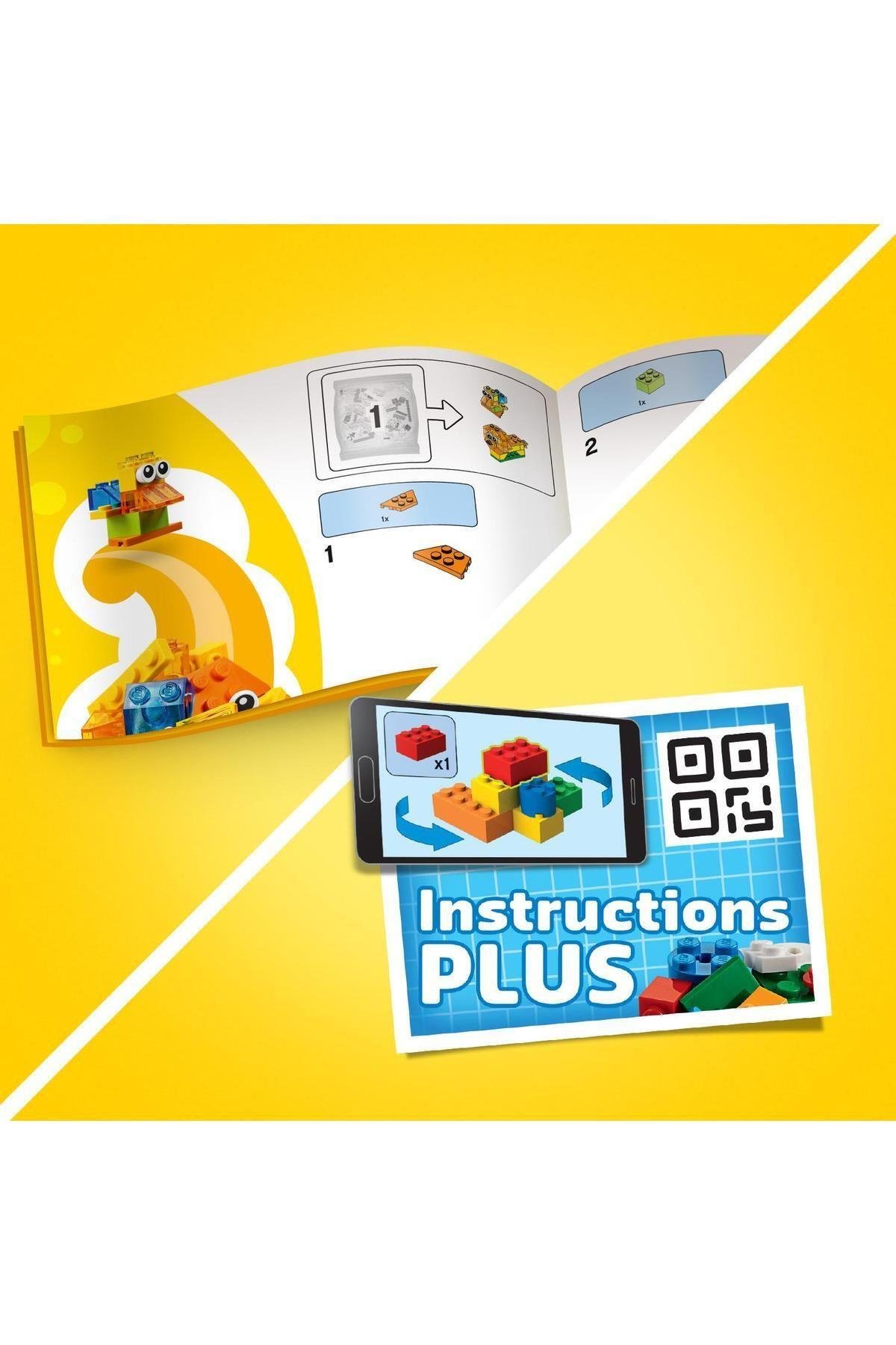 ® Classic Yaratıcı Şeffaf Yapım Parçaları 11013 - Çocuklar İçin Yaratıcı Yapım Seti (500 Parça)-Lego
