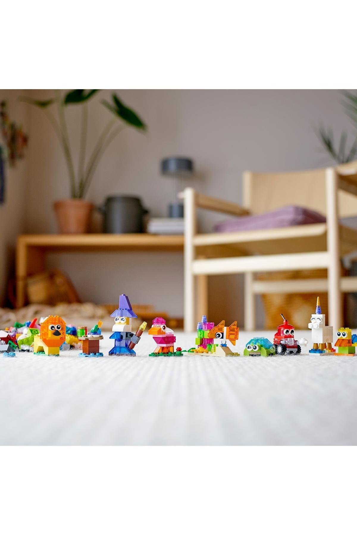 ® Classic Yaratıcı Şeffaf Yapım Parçaları 11013 - Çocuklar İçin Yaratıcı Yapım Seti (500 Parça)-Lego