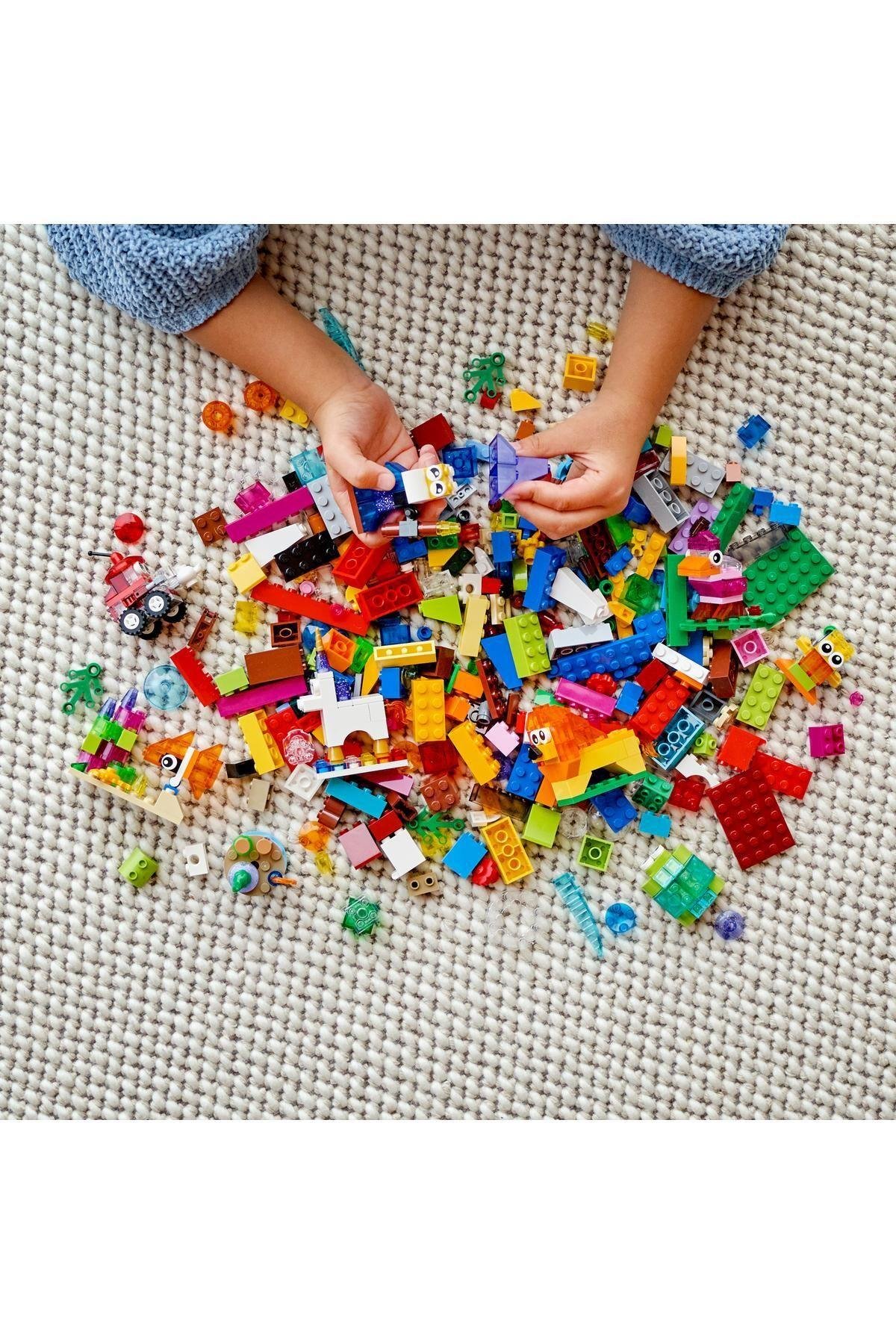 ® Classic Yaratıcı Şeffaf Yapım Parçaları 11013 - Çocuklar İçin Yaratıcı Yapım Seti (500 Parça)-Lego