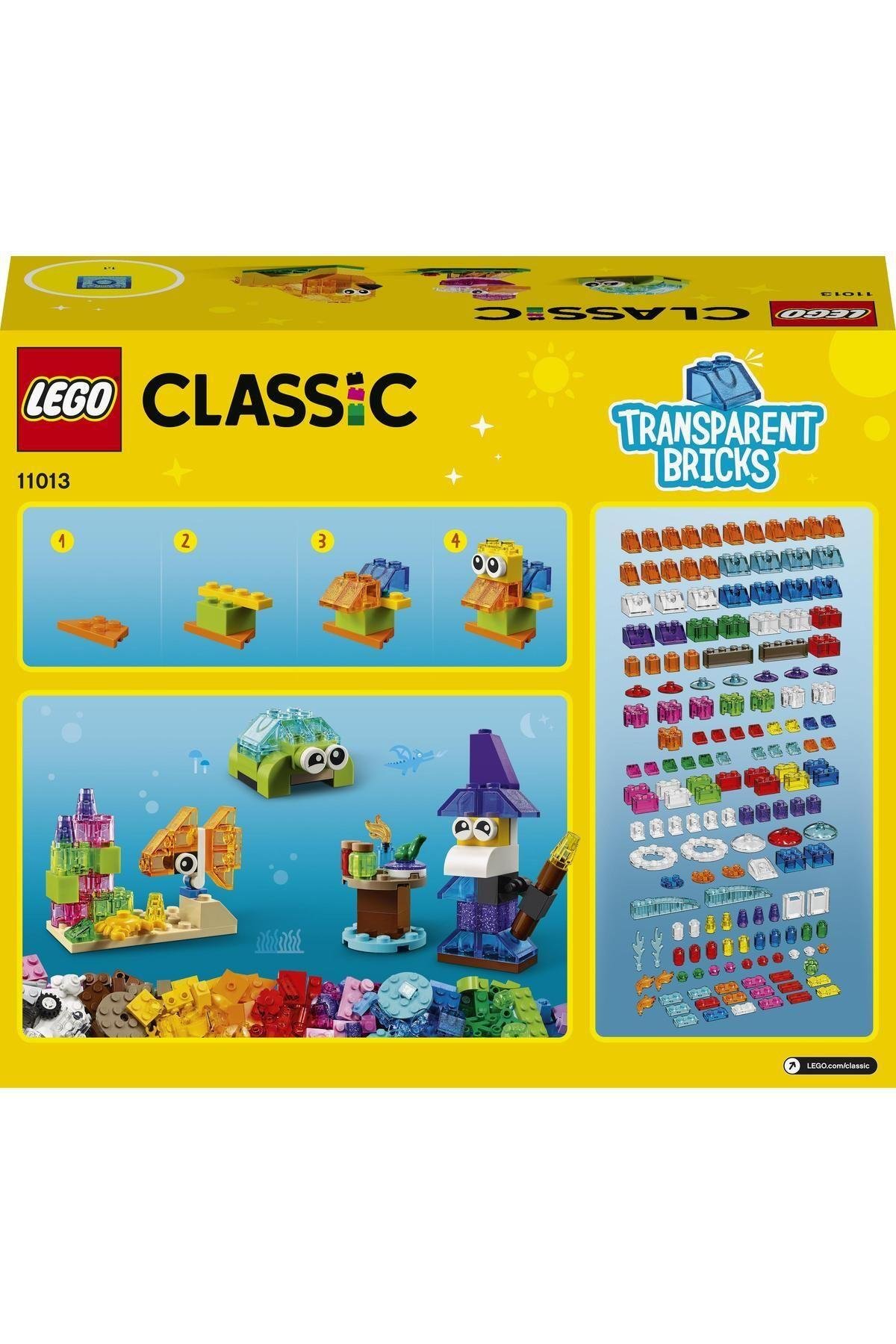 ® Classic Yaratıcı Şeffaf Yapım Parçaları 11013 - Çocuklar İçin Yaratıcı Yapım Seti (500 Parça)-Lego