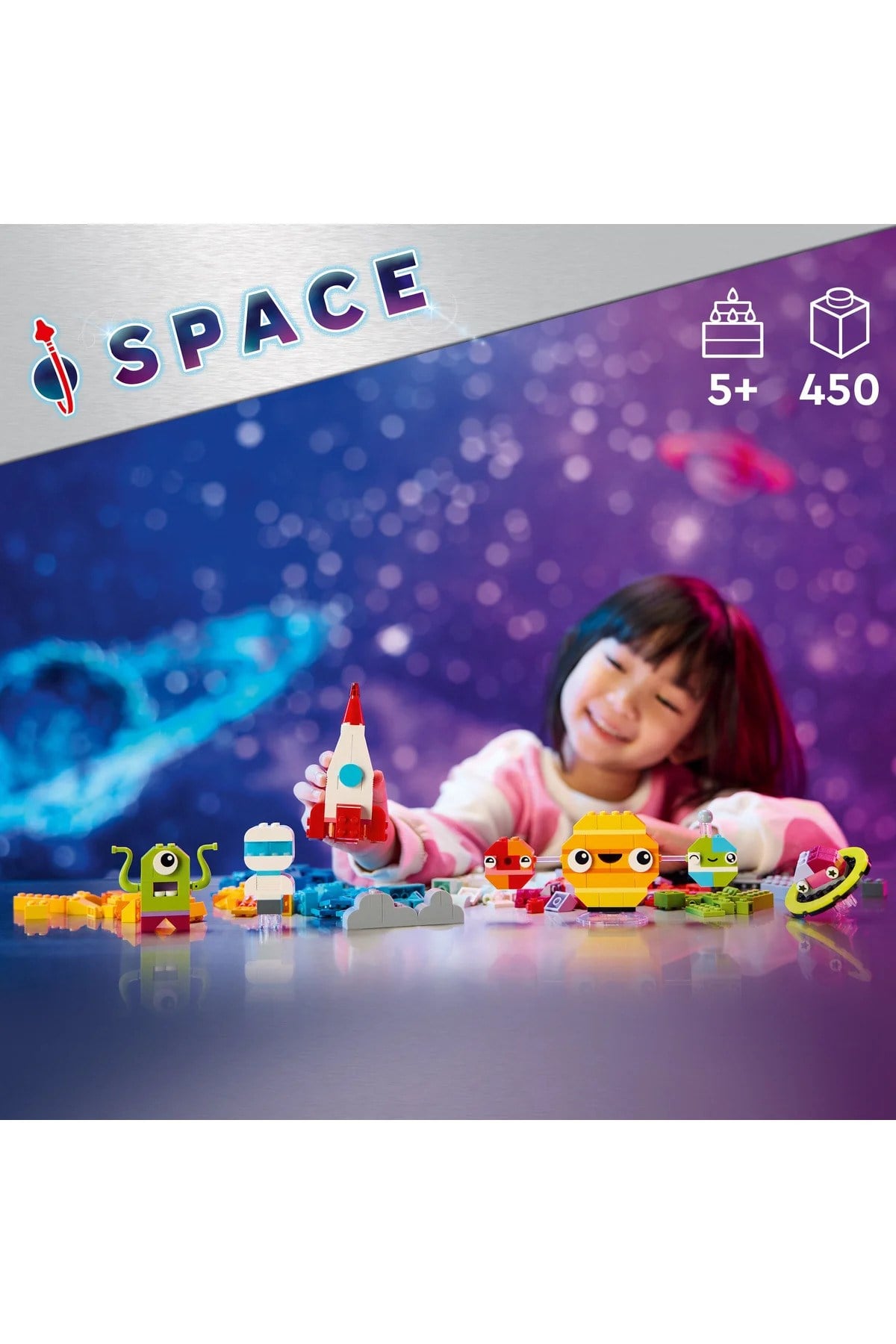 ® Classic Yaratıcı Uzay Gezegenleri 11037 - 4+ Çocuklar için Yaratıcı Oyuncak Yapım Seti (450P)-Lego