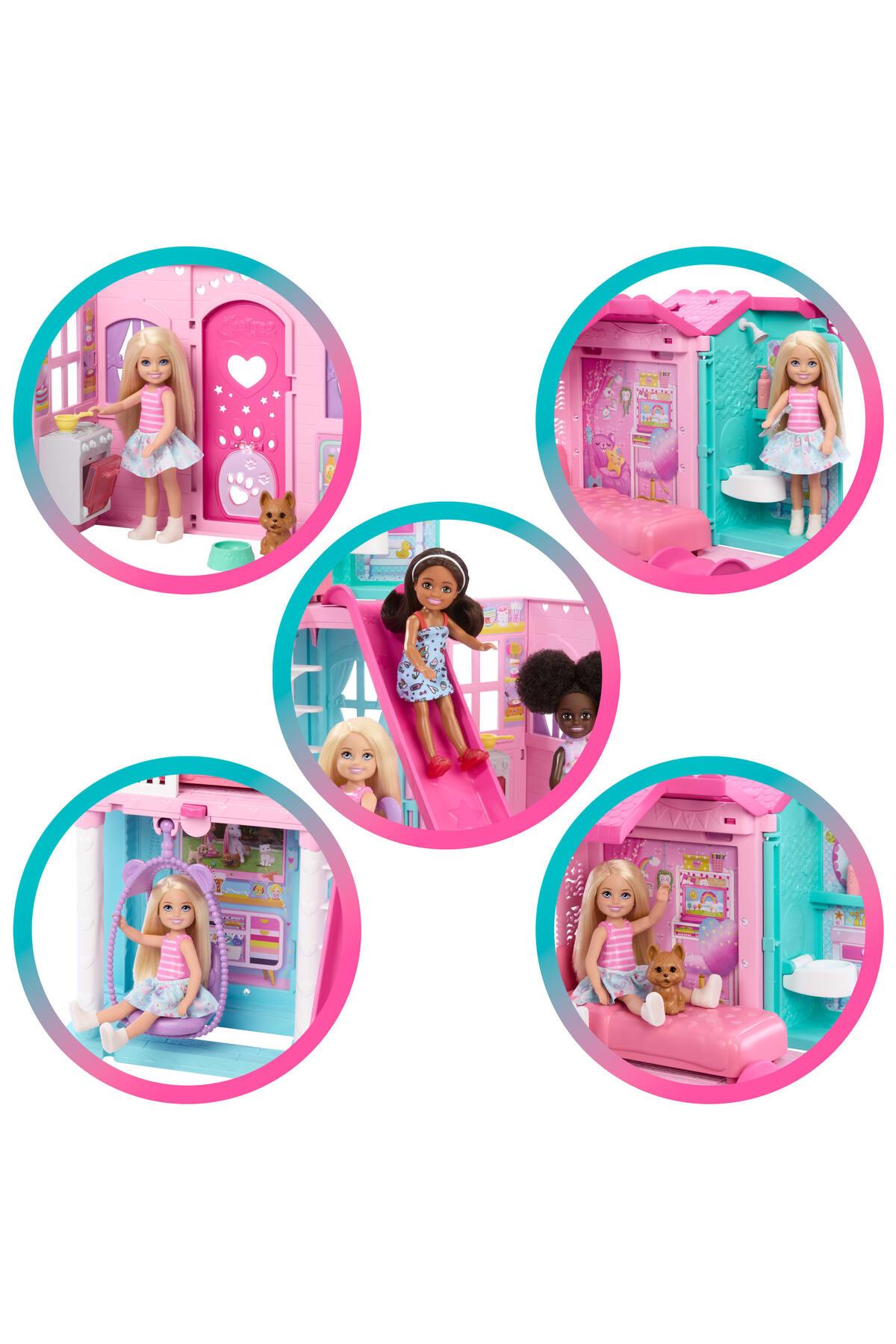 ® Club Chelsea™ Açılır Ev, Bebek ve 15'ten fazla aksesuar içerir JFW49-Kız Rol Oyuncakları