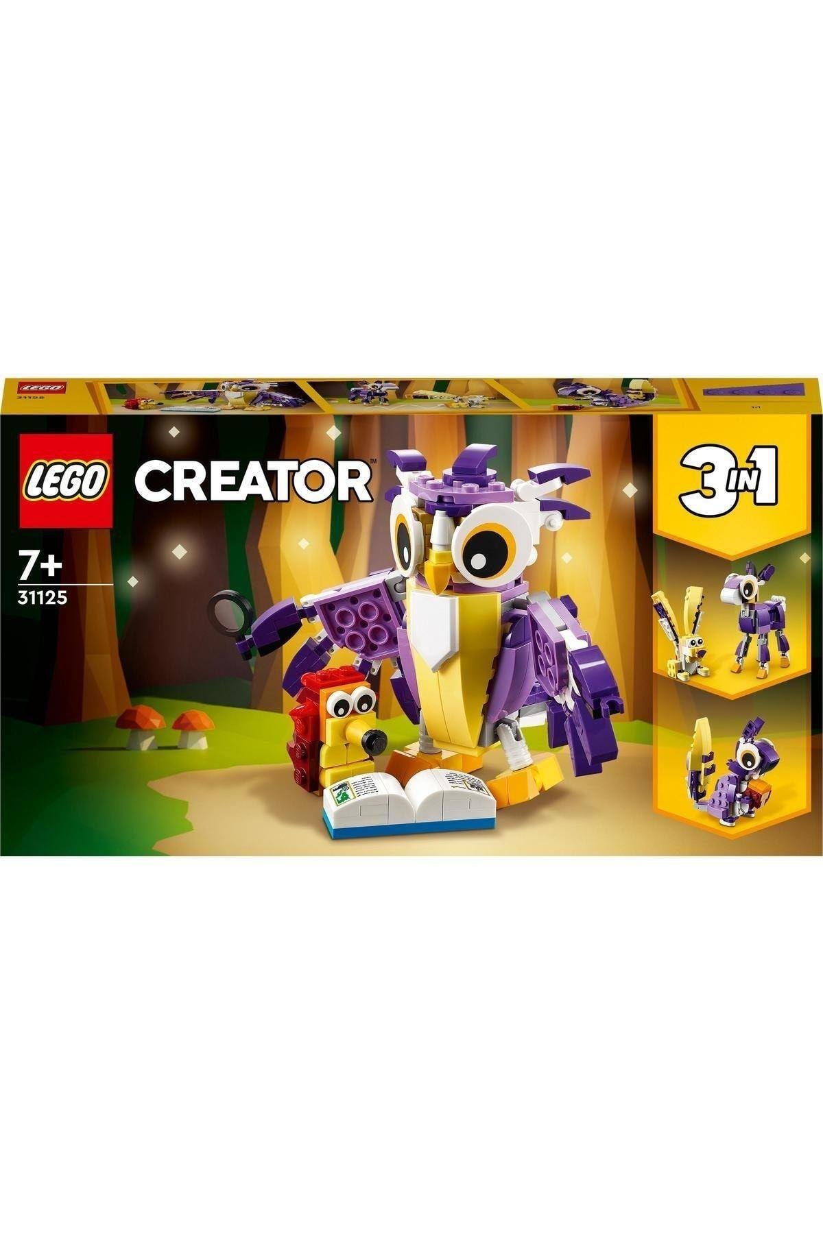 ® Creator 3’ü 1 Arada Fantastik Orman Yaratıkları 31125 - Yaratıcı Oyuncak Yapım Seti(175 Parça)-Lego