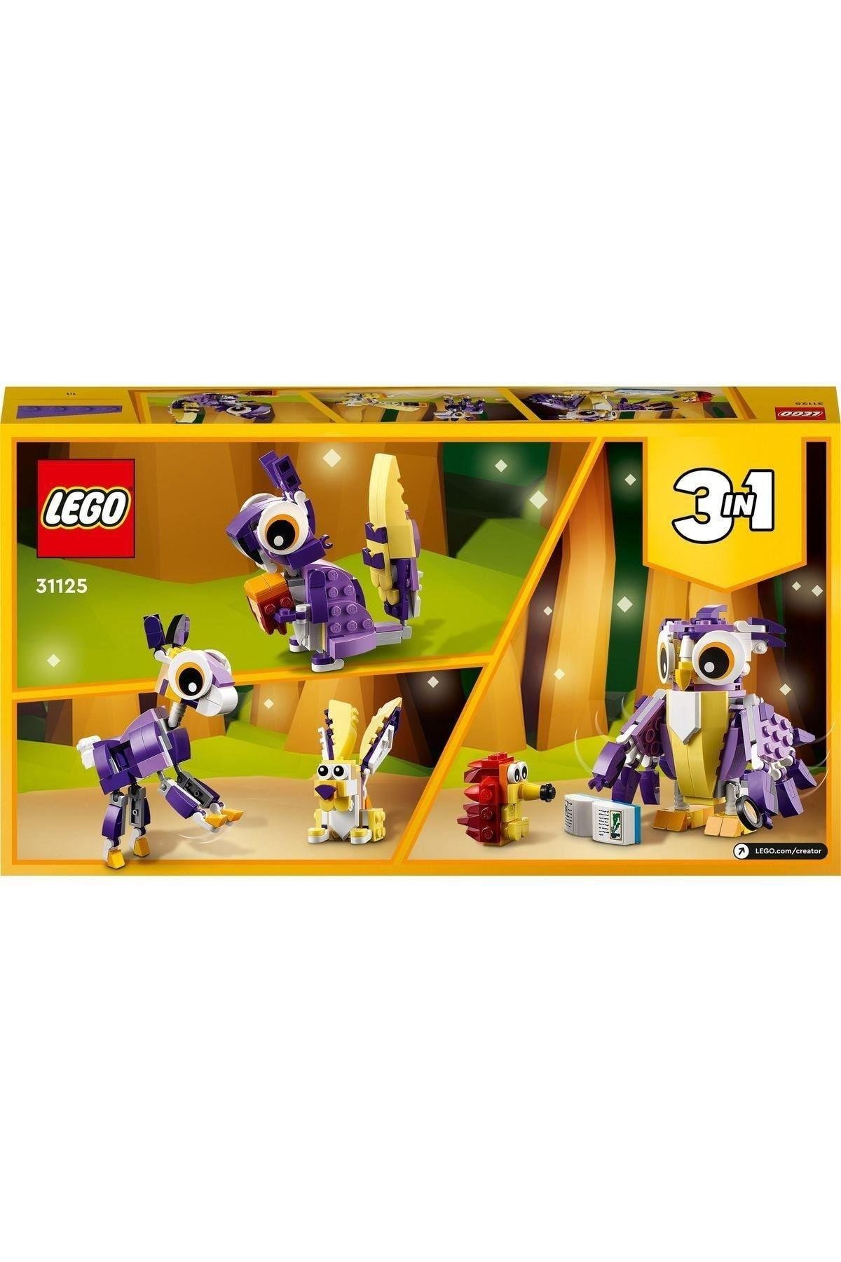 ® Creator 3’ü 1 Arada Fantastik Orman Yaratıkları 31125 - Yaratıcı Oyuncak Yapım Seti(175 Parça)-Lego