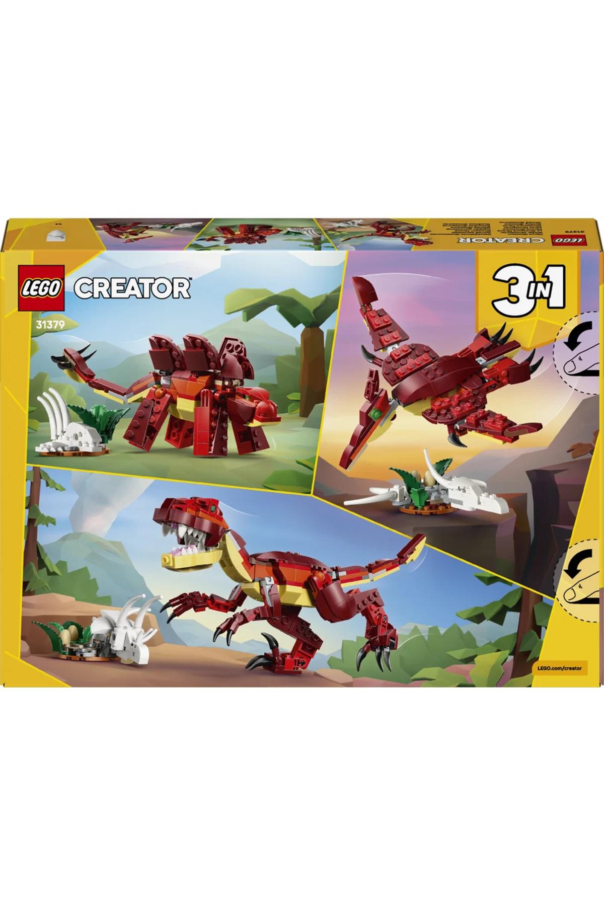 ® Creator 3’ü 1 Arada Vahşi Dinozor 31379 – 8+ Yaratıcı Oyuncak Yapım Seti (283 Parça)-Lego