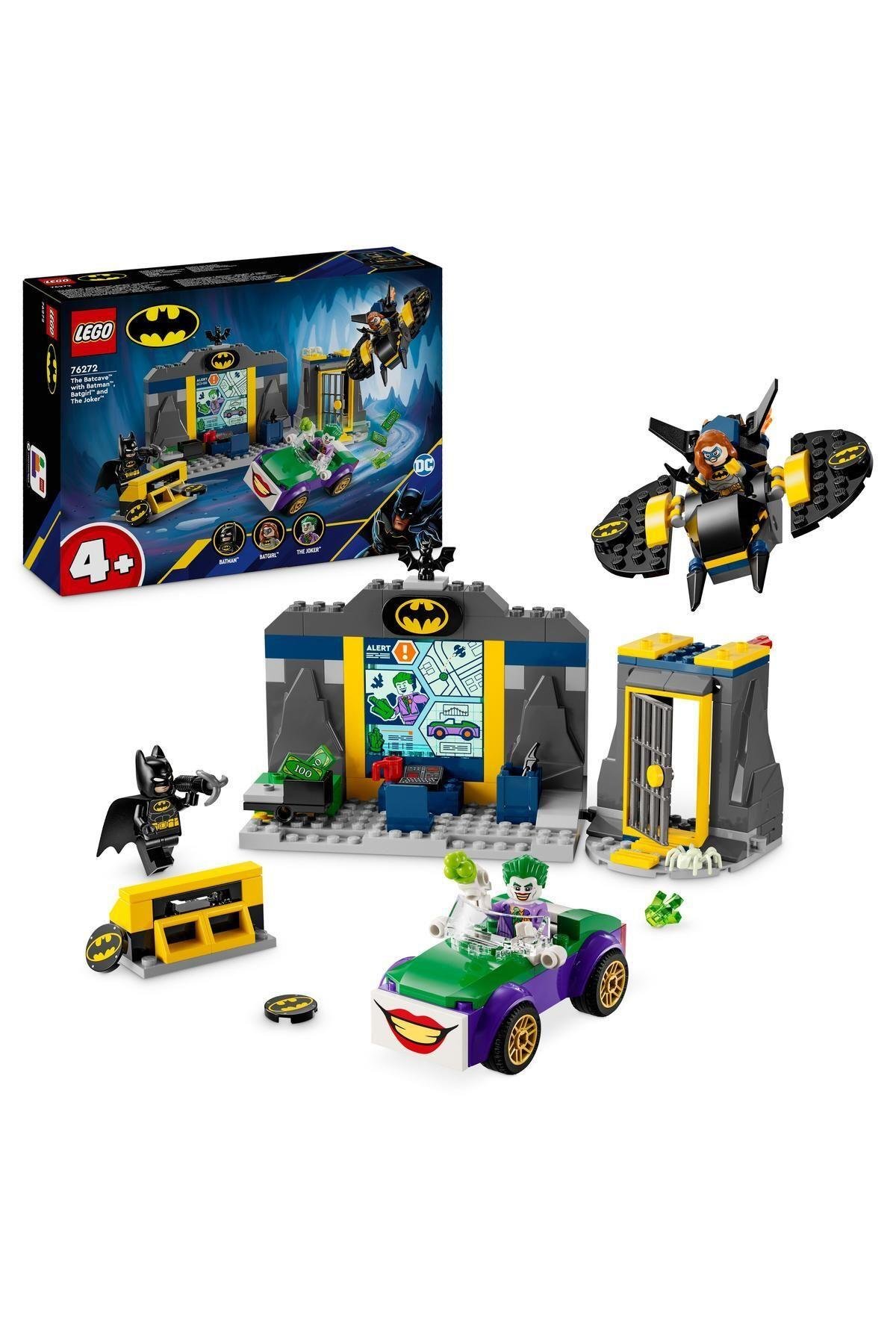 ® DC Batman™: Batman™, Batgirl™ ve Joker™ ile Batcave™ 76272 - 4 Yaş ve Üzeri Set (184 Parça)-Lego