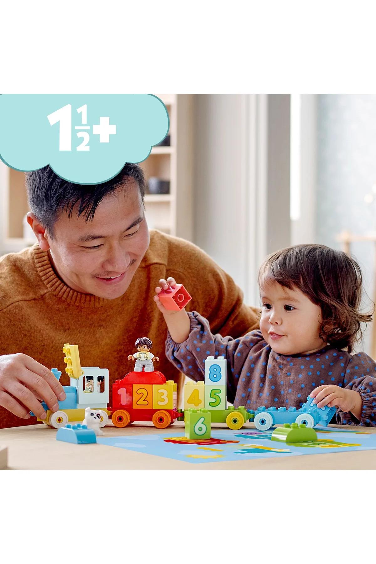 ® DUPLO® İlk Sayı Treni - Saymayı Öğren 10954 - 1/2+ Eğitici Oyuncak Yapım Seti (23P)-Lego