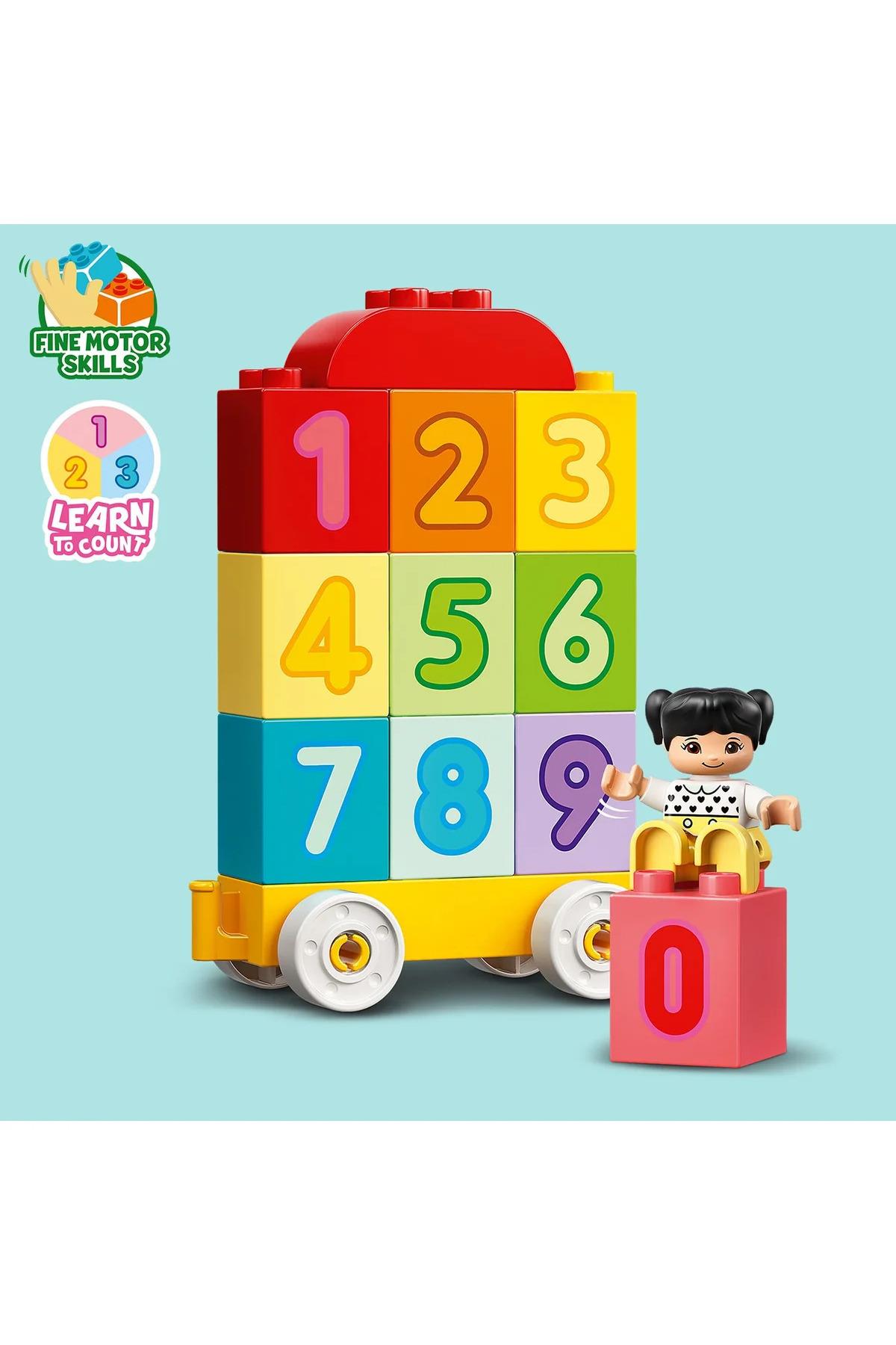 ® DUPLO® İlk Sayı Treni - Saymayı Öğren 10954 - 1/2+ Eğitici Oyuncak Yapım Seti (23P)-Lego
