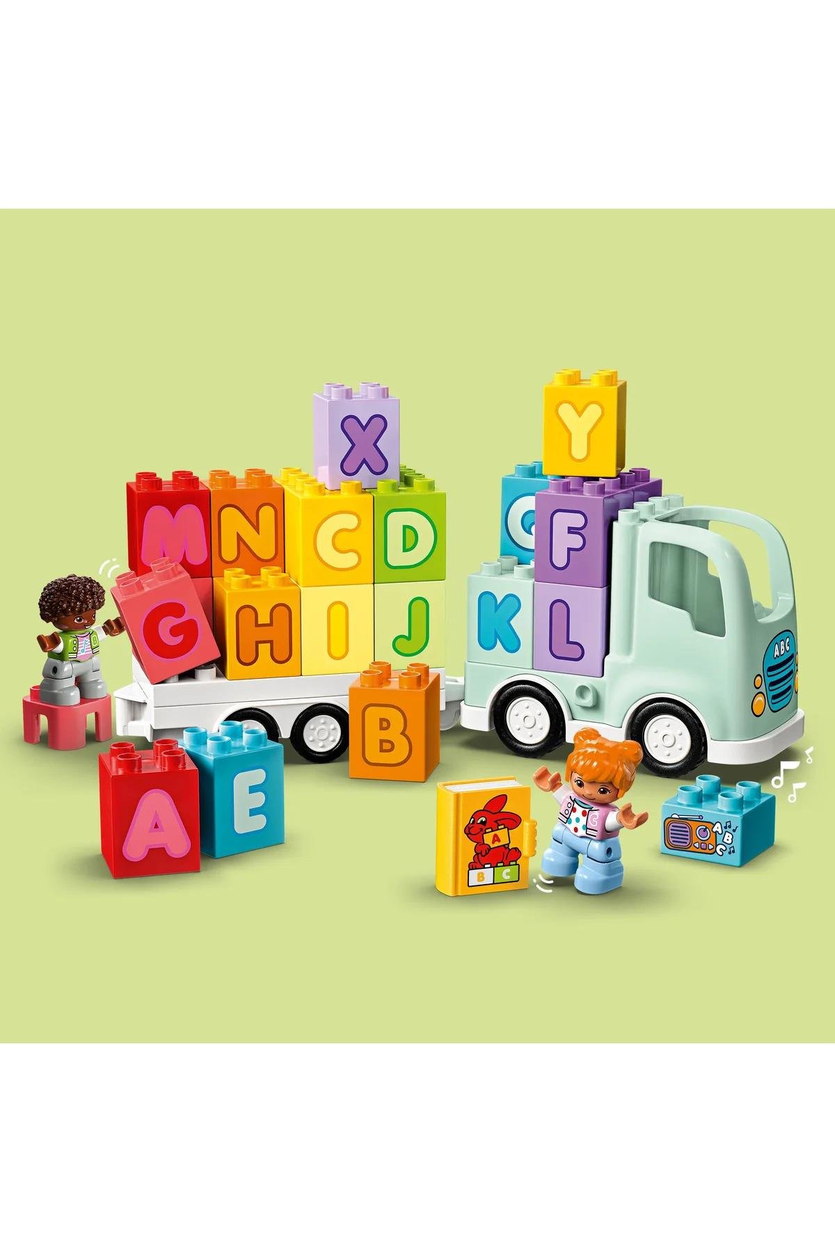 ® DUPLO® Kasabası Alfabe Kamyonu Oyuncağı 10421 - 2+ Çocuklar için Eğitici Oyuncak Yapım Seti (36 P)-Lego