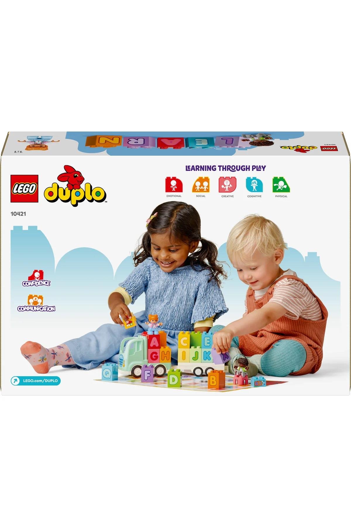 ® DUPLO® Kasabası Alfabe Kamyonu Oyuncağı 10421 - 2+ Çocuklar için Eğitici Oyuncak Yapım Seti (36 P)-Lego
