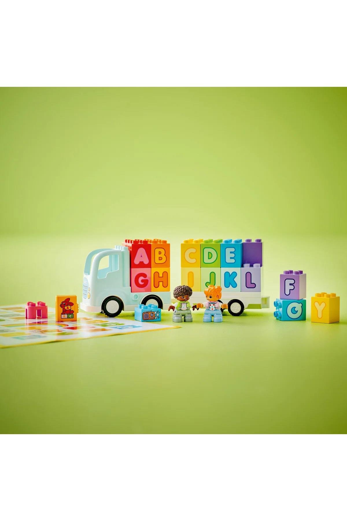 ® DUPLO® Kasabası Alfabe Kamyonu Oyuncağı 10421 - 2+ Çocuklar için Eğitici Oyuncak Yapım Seti (36 P)-Lego