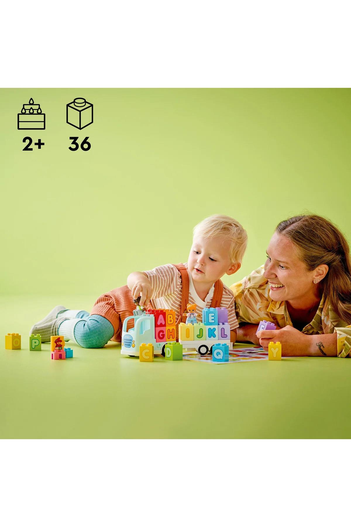 ® DUPLO® Kasabası Alfabe Kamyonu Oyuncağı 10421 - 2+ Çocuklar için Eğitici Oyuncak Yapım Seti (36 P)-Lego