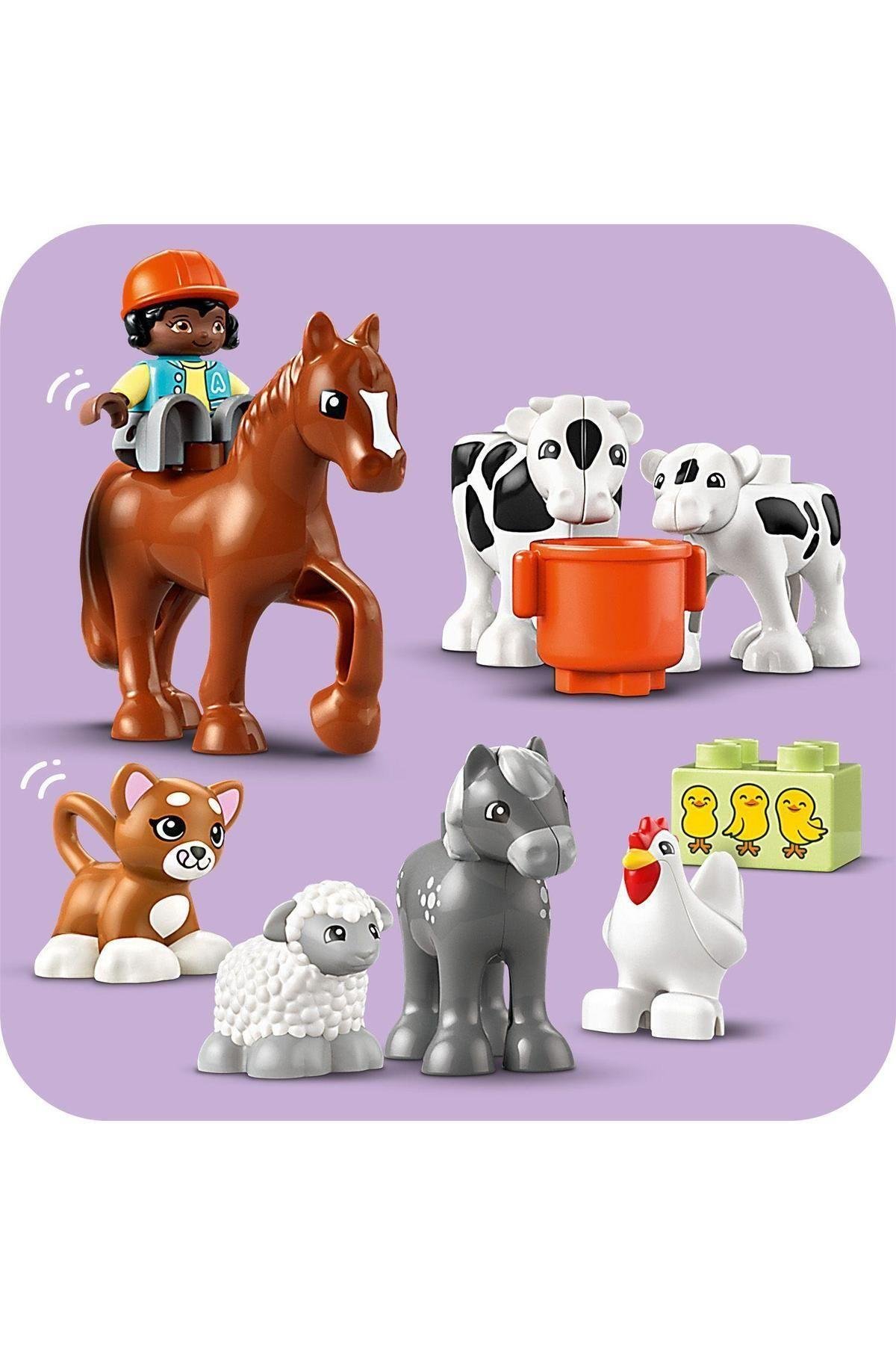 ® DUPLO® Kasabası Çiftlikte Hayvanların Bakımı 10416- 2 Yaş ve Üzeri İçin Yapım Seti (74 Parça)-Lego