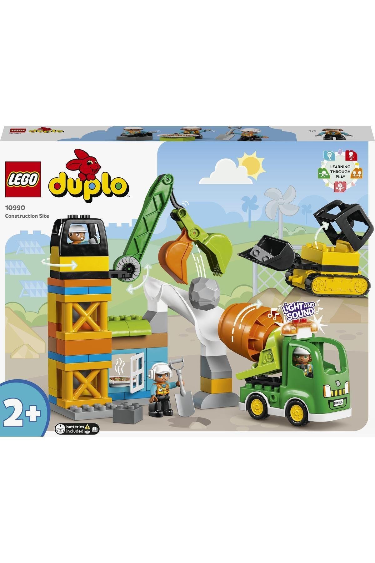 ® DUPLO® Kasabası İnşaat Sahası 10990 - 2 Yaş ve Üzeri için Oyuncak Yapım Seti (61 Parça)-Lego