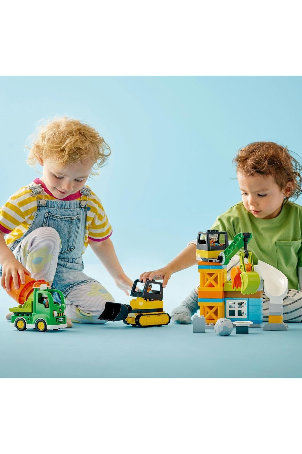 ® DUPLO® Kasabası İnşaat Sahası 10990 - 2 Yaş ve Üzeri için Oyuncak Yapım Seti (61 Parça)-Lego