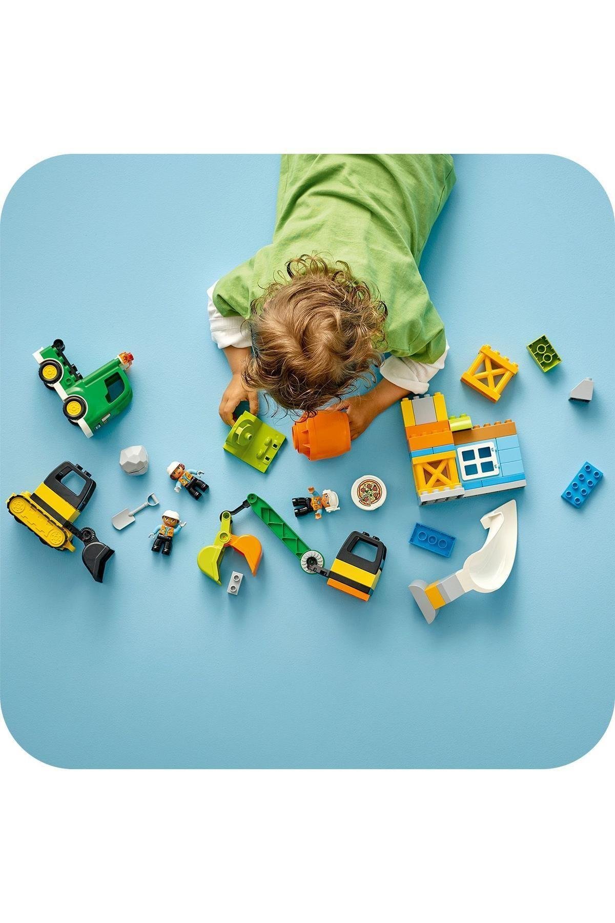 ® DUPLO® Kasabası İnşaat Sahası 10990 - 2 Yaş ve Üzeri için Oyuncak Yapım Seti (61 Parça)-Lego