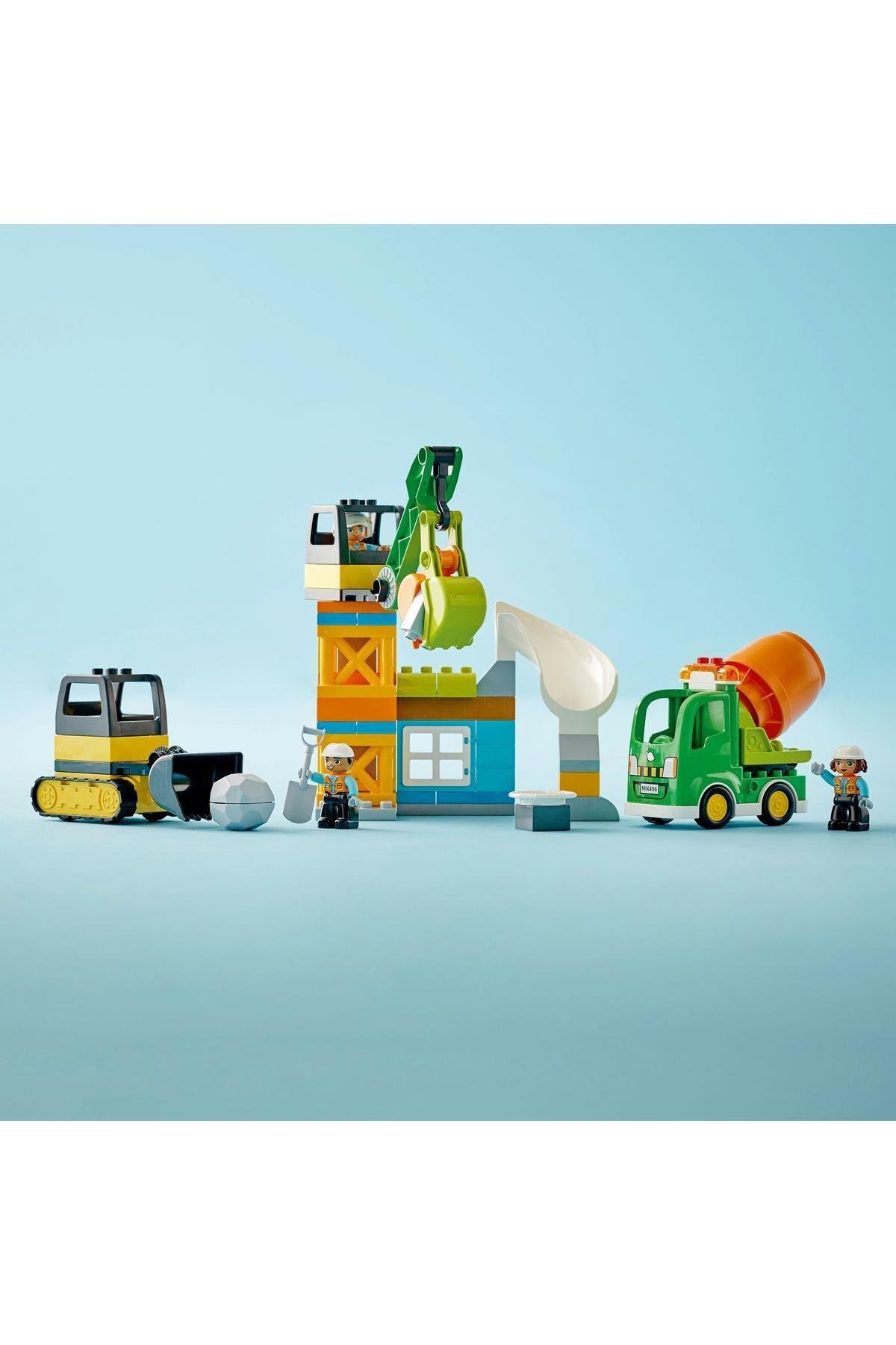 ® DUPLO® Kasabası İnşaat Sahası 10990 - 2 Yaş ve Üzeri için Oyuncak Yapım Seti (61 Parça)-Lego