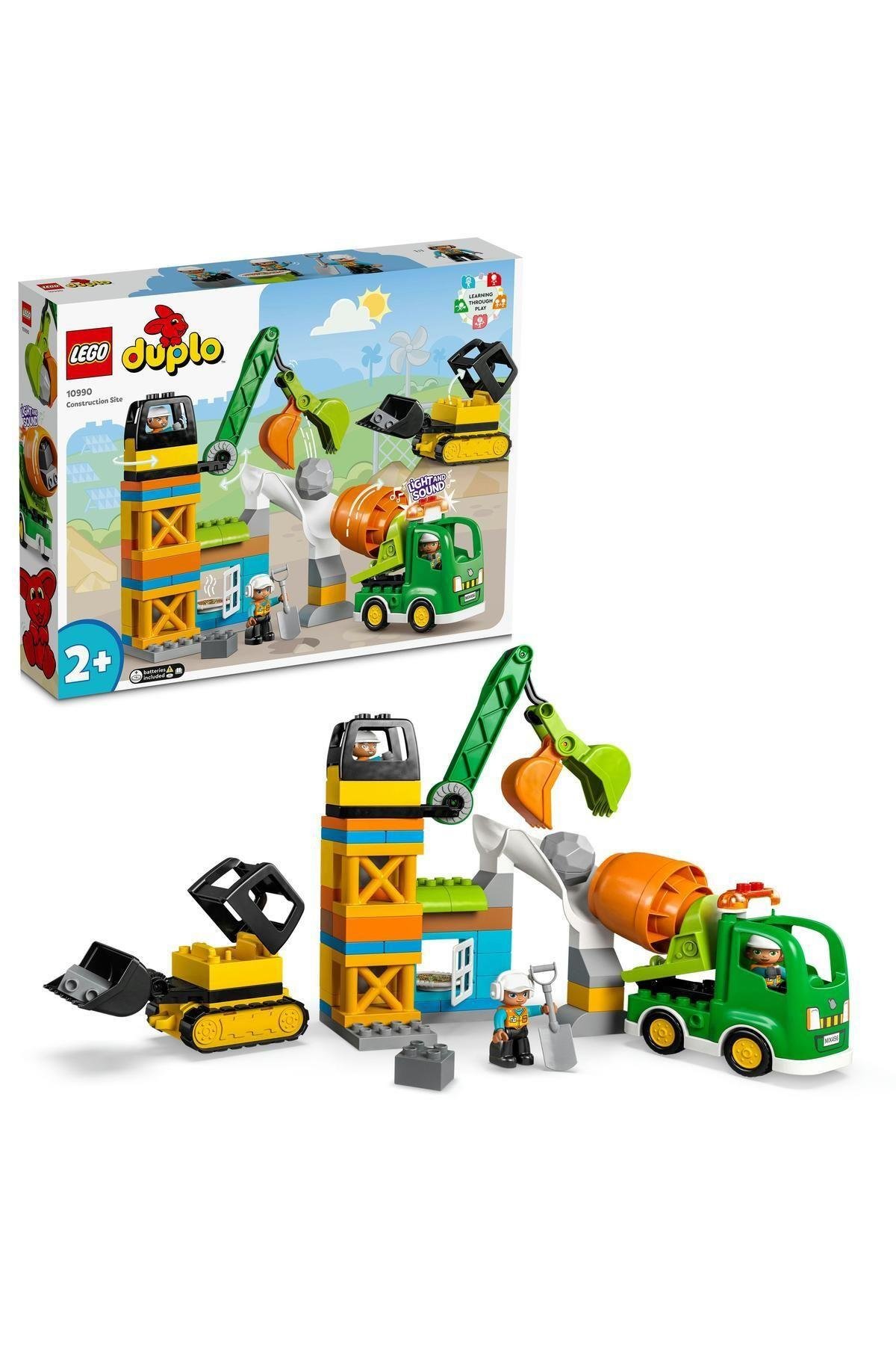 ® DUPLO® Kasabası İnşaat Sahası 10990 - 2 Yaş ve Üzeri için Oyuncak Yapım Seti (61 Parça)-Lego