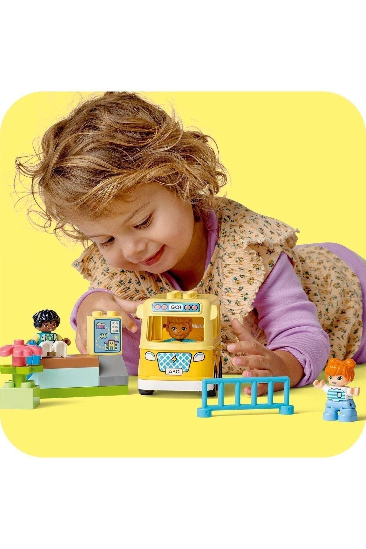 ® DUPLO® Kasabası Otobüs Yolculuğu 10988 - 2 Yaş ve Üzeri  Oyuncak Yapım Seti (16 Parça)-Lego