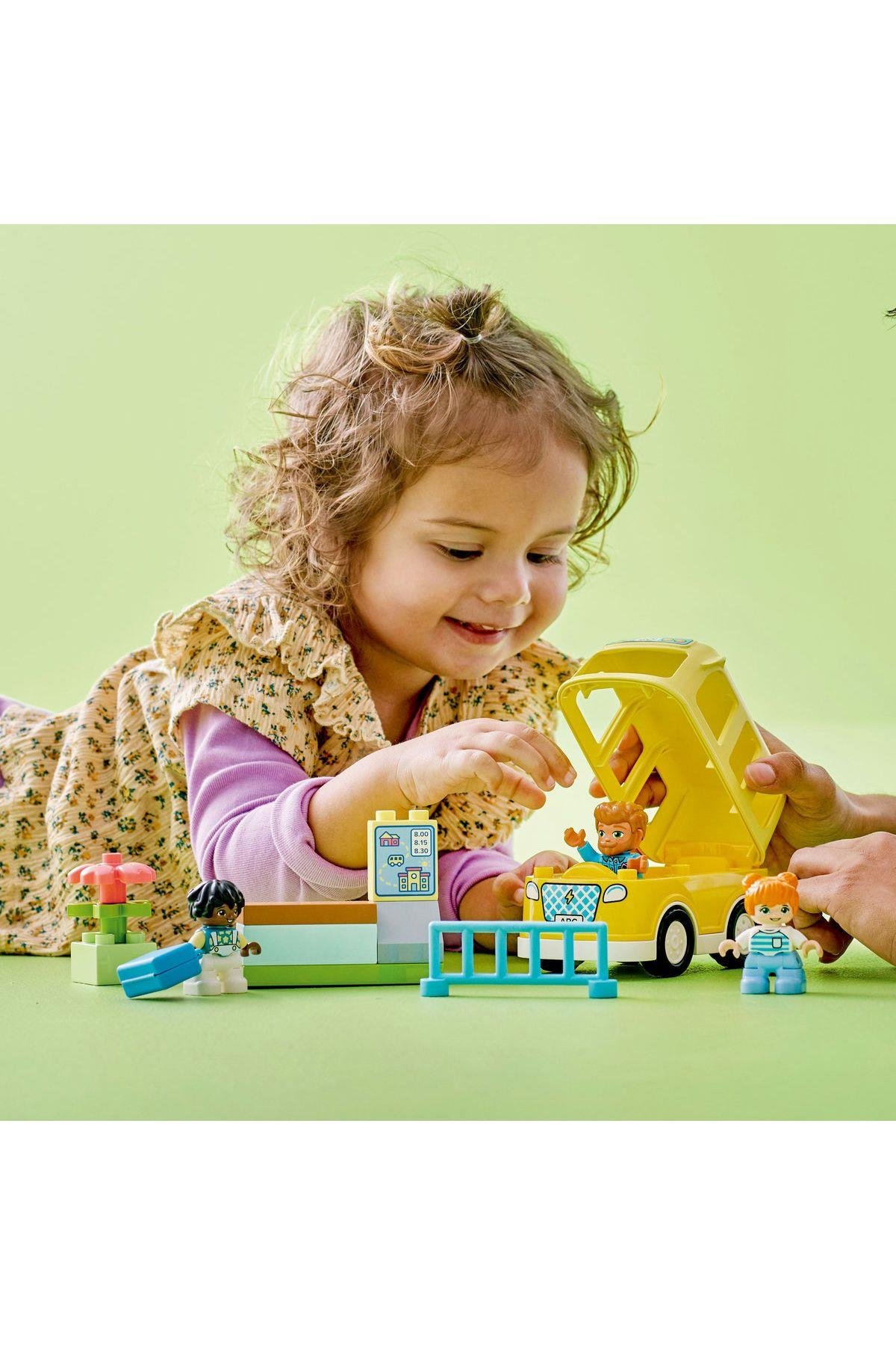 ® DUPLO® Kasabası Otobüs Yolculuğu 10988 - 2 Yaş ve Üzeri  Oyuncak Yapım Seti (16 Parça)-Lego