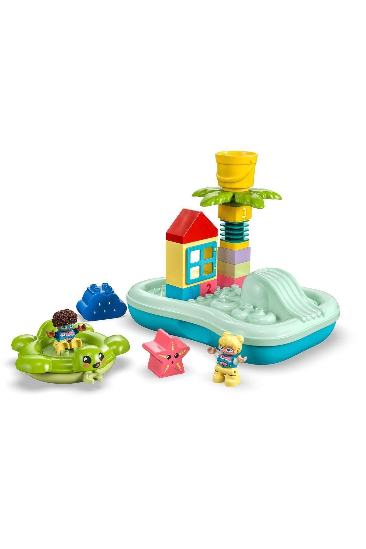 ® DUPLO® Kasabası Su Parkı 10989 - 2 Yaş ve Üzeri Çocuklar için Oyuncak Yapım Seti (19 Parça)-Lego