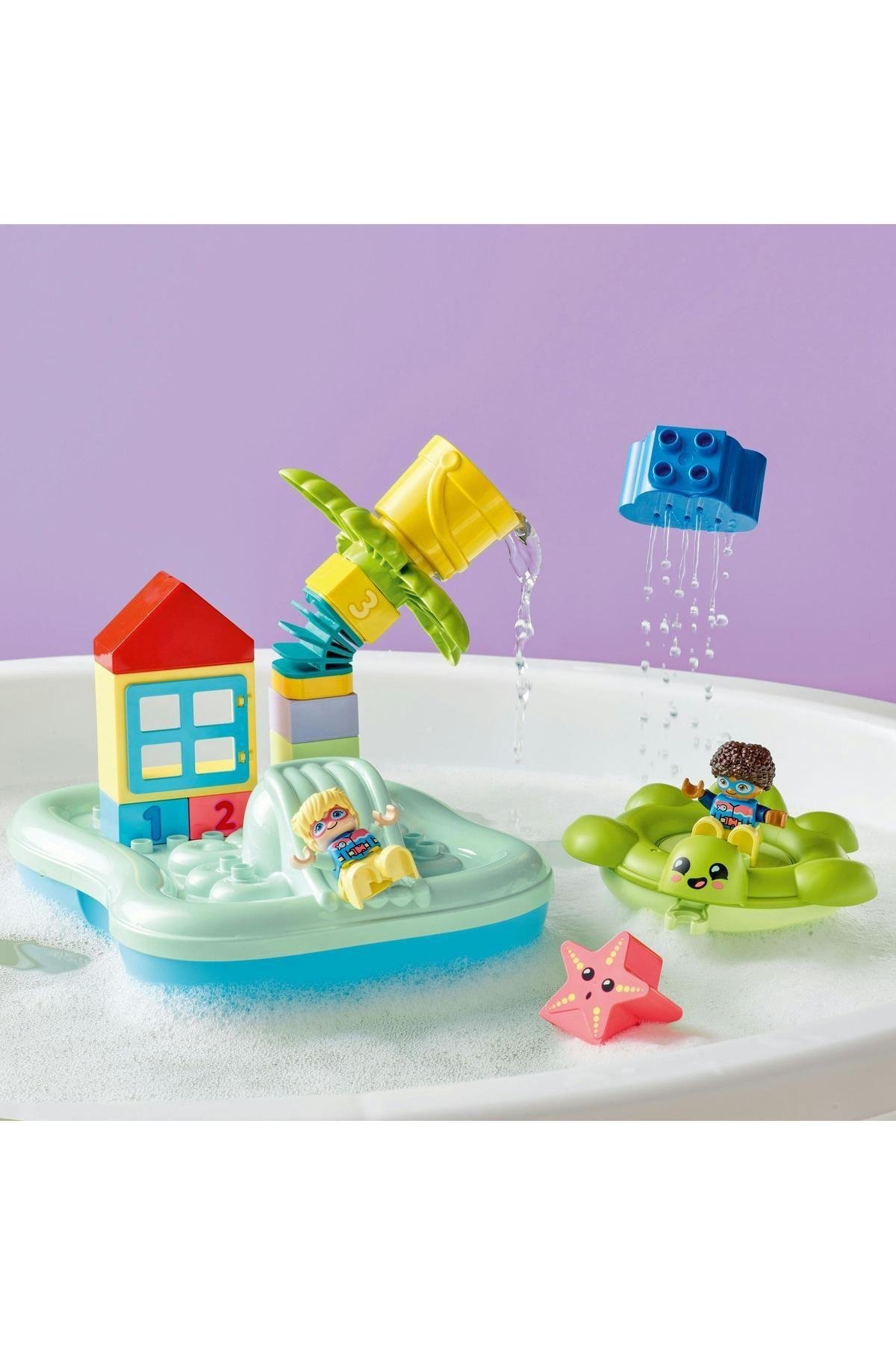 ® DUPLO® Kasabası Su Parkı 10989 - 2 Yaş ve Üzeri Çocuklar için Oyuncak Yapım Seti (19 Parça)-Lego