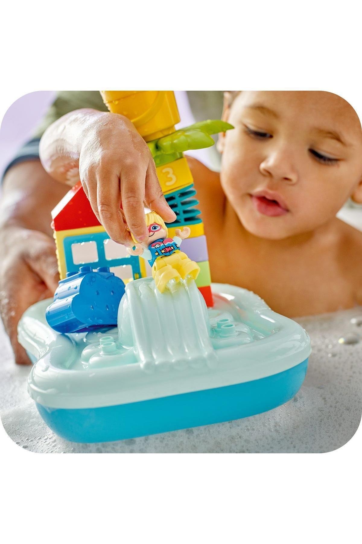 ® DUPLO® Kasabası Su Parkı 10989 - 2 Yaş ve Üzeri Çocuklar için Oyuncak Yapım Seti (19 Parça)-Lego