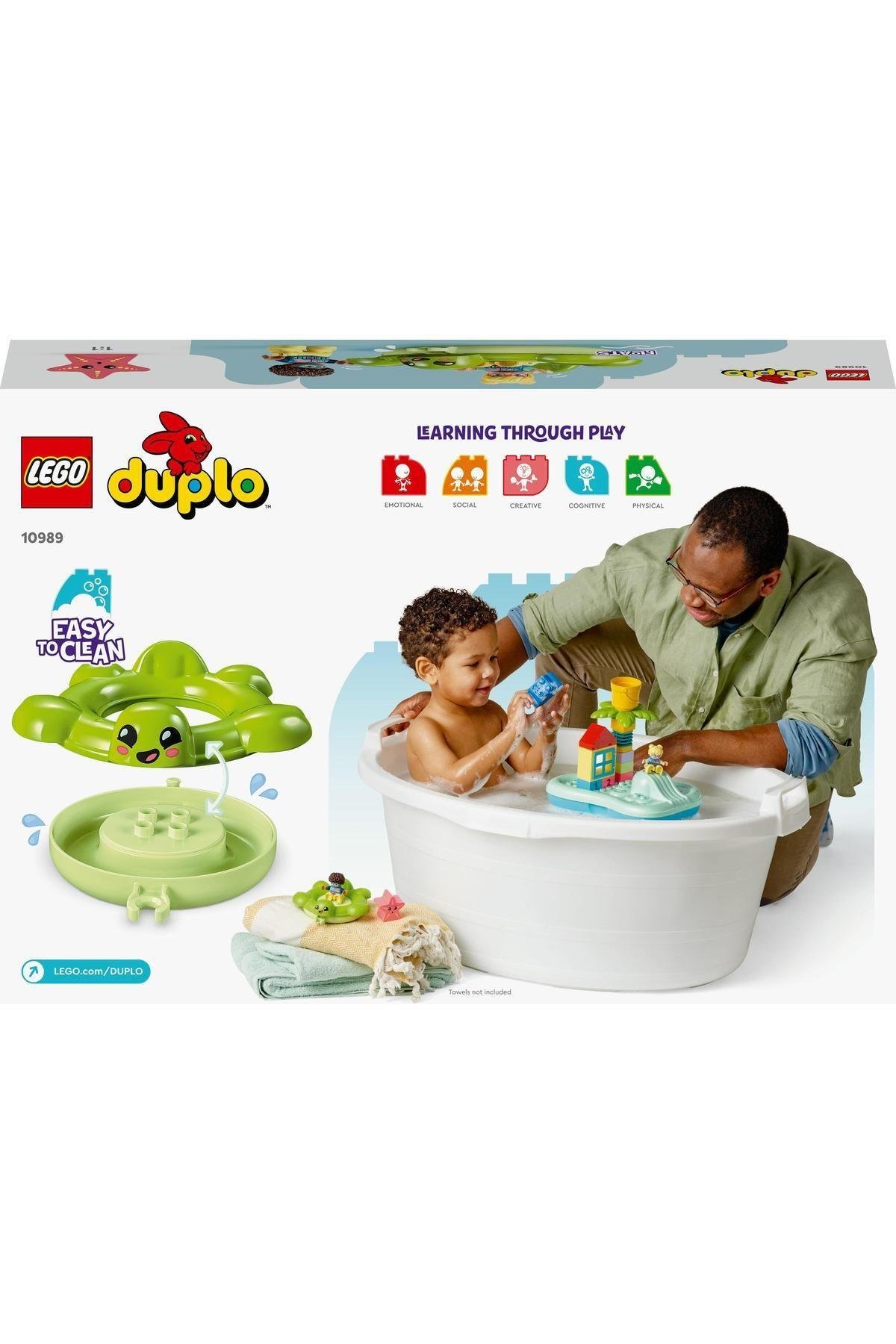 ® DUPLO® Kasabası Su Parkı 10989 - 2 Yaş ve Üzeri Çocuklar için Oyuncak Yapım Seti (19 Parça)-Lego