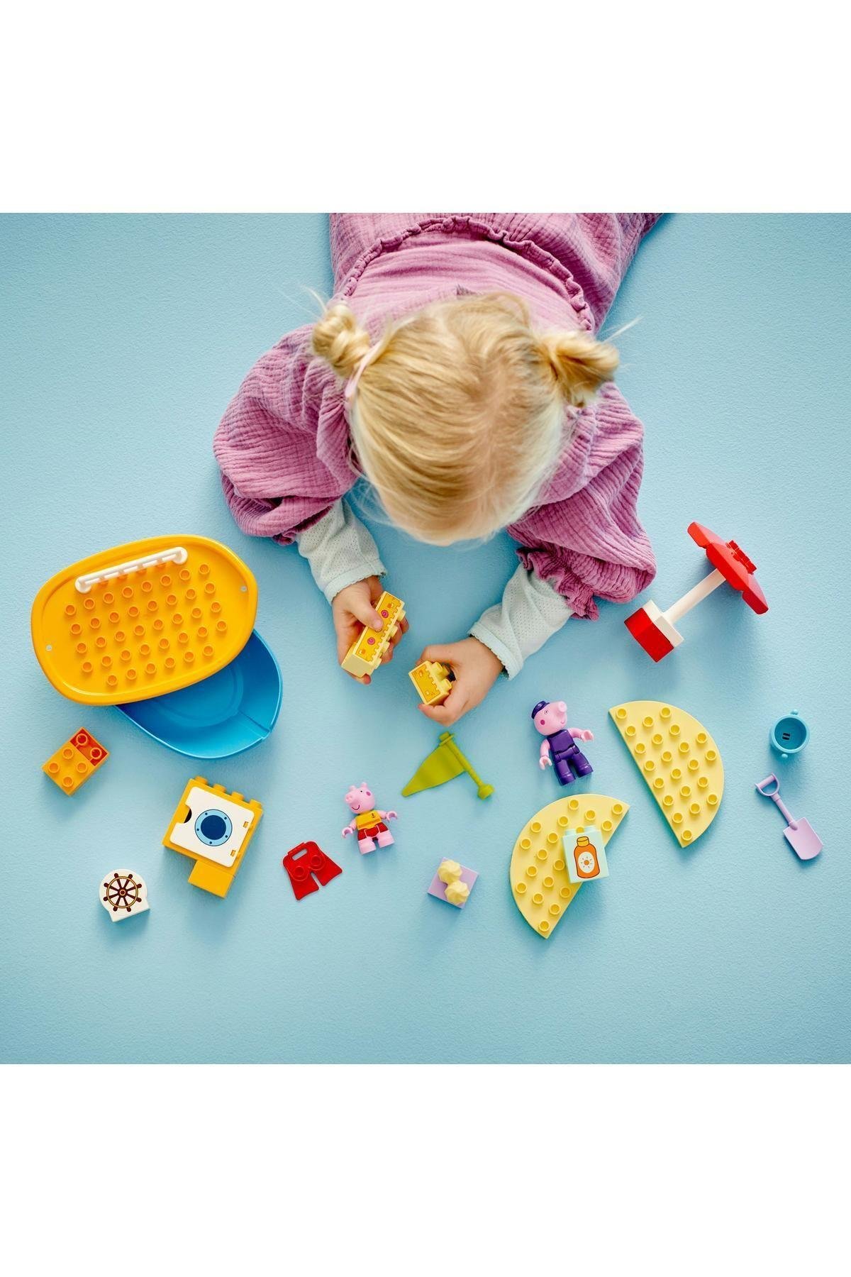 ® DUPLO® Peppa Pig Tekne Gezisi 10432 - 2 Yaş ve Üzeri Çocuklar için Yapım Seti (23 Parça)-Lego