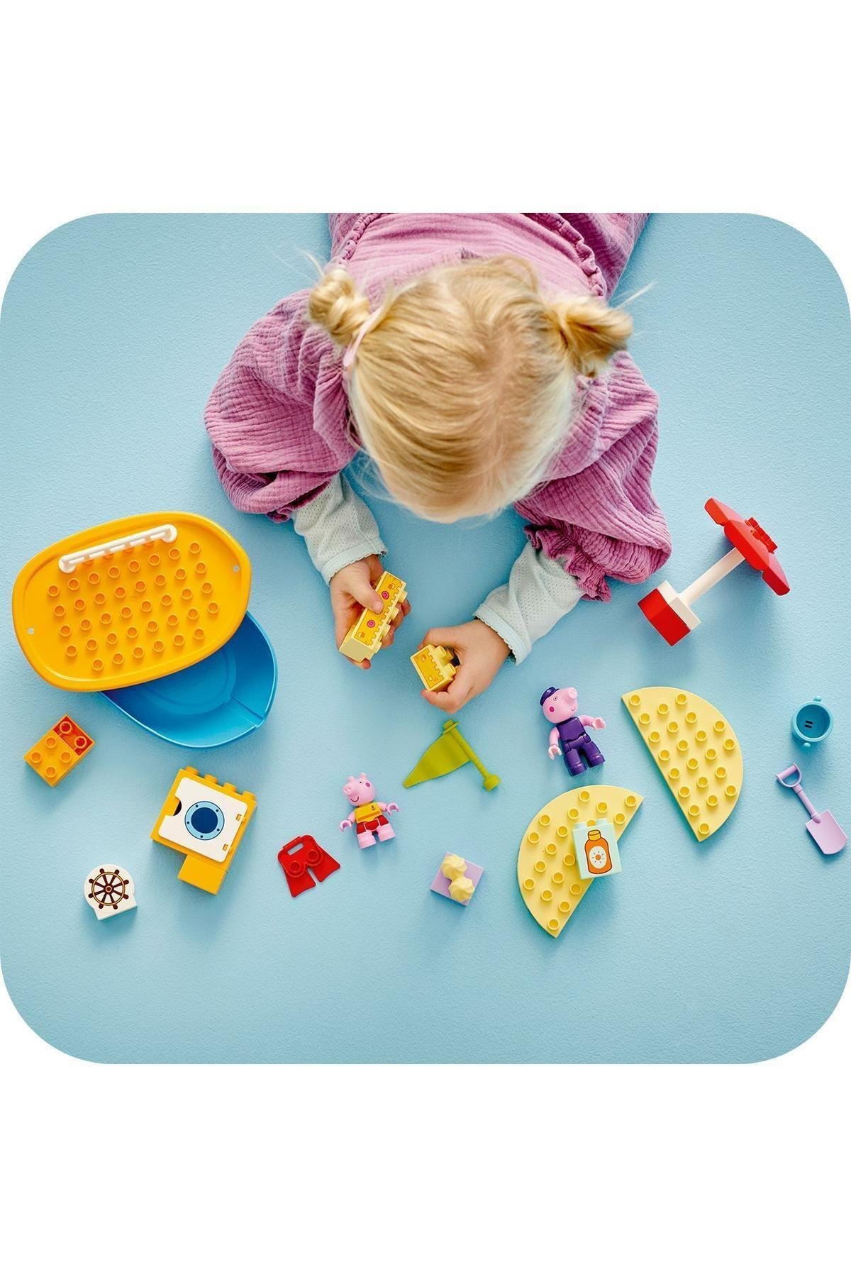® DUPLO® Peppa Pig Tekne Gezisi 10432 - 2 Yaş ve Üzeri Çocuklar için Yapım Seti (23 Parça)-Lego