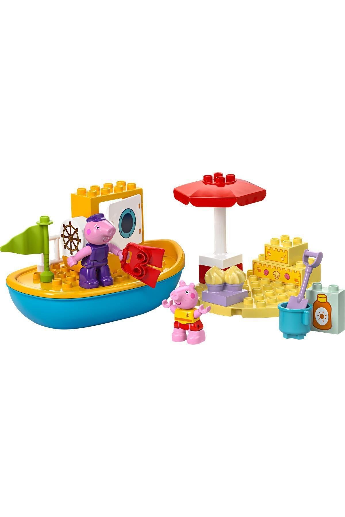 ® DUPLO® Peppa Pig Tekne Gezisi 10432 - 2 Yaş ve Üzeri Çocuklar için Yapım Seti (23 Parça)-Lego