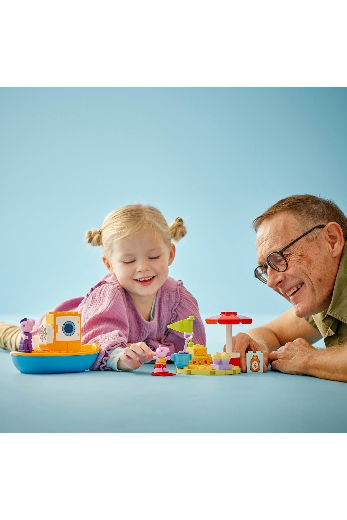 ® DUPLO® Peppa Pig Tekne Gezisi 10432 - 2 Yaş ve Üzeri Çocuklar için Yapım Seti (23 Parça)-Lego