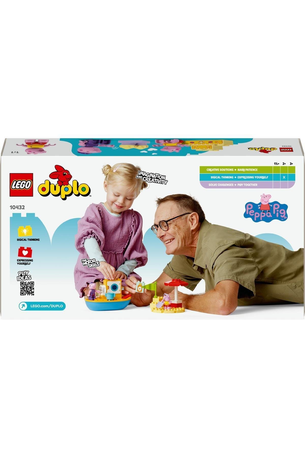 ® DUPLO® Peppa Pig Tekne Gezisi 10432 - 2 Yaş ve Üzeri Çocuklar için Yapım Seti (23 Parça)-Lego