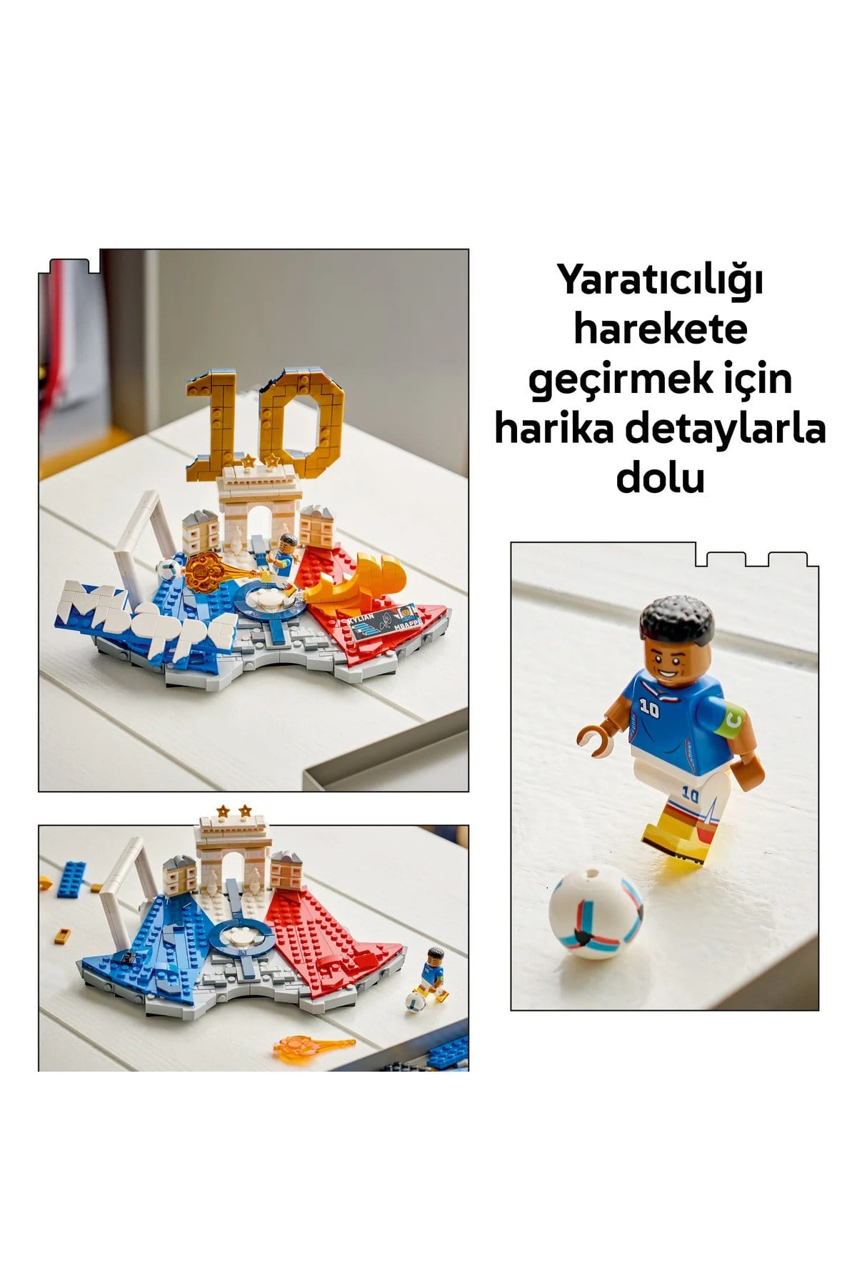 ® Editions Kylian Mbappé – Unutulmaz Futbol Anları 43013 - 10+ için Oyuncak Yapım Seti (490P)-Lego