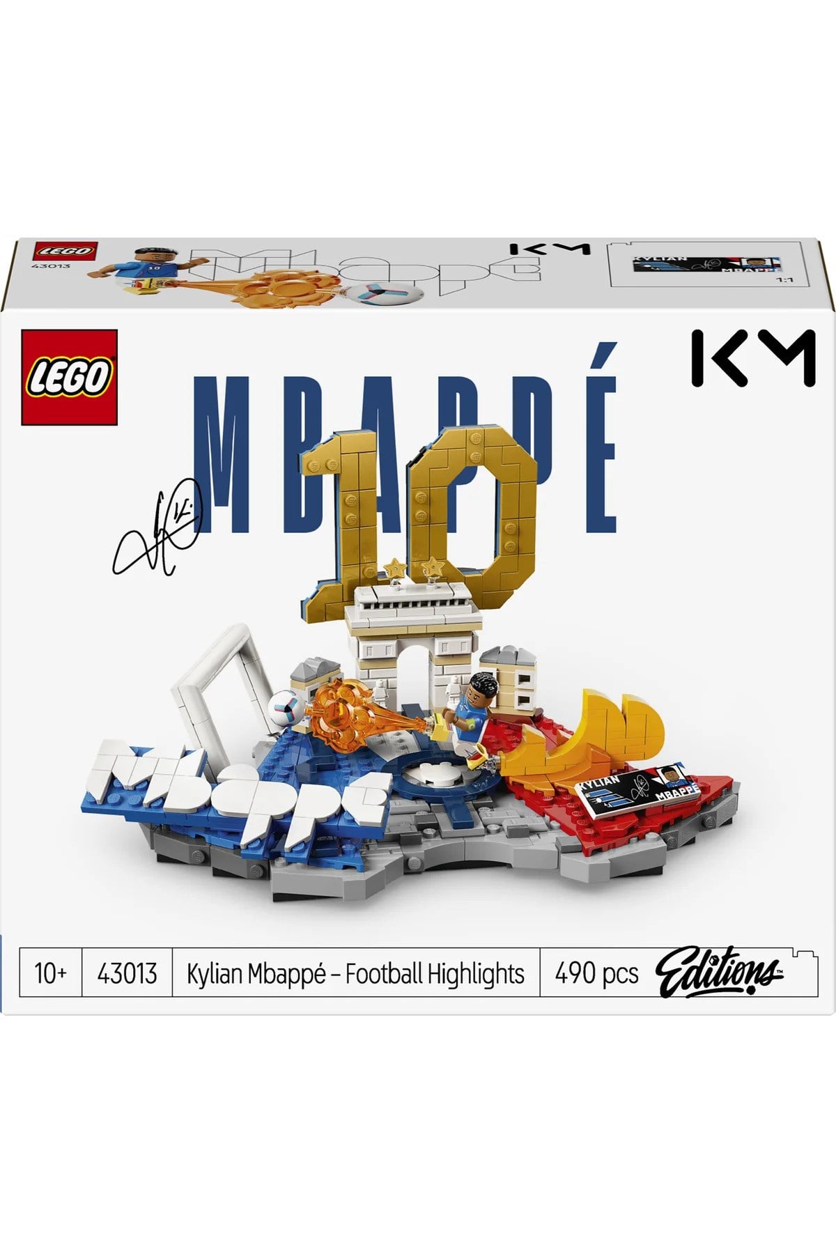 ® Editions Kylian Mbappé – Unutulmaz Futbol Anları 43013 - 10+ için Oyuncak Yapım Seti (490P)-Lego