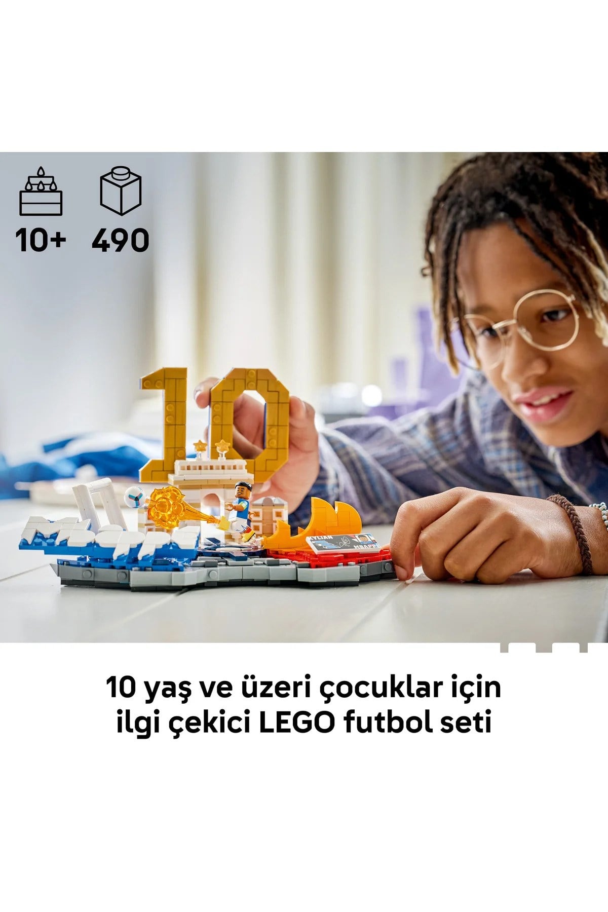 ® Editions Kylian Mbappé – Unutulmaz Futbol Anları 43013 - 10+ için Oyuncak Yapım Seti (490P)-Lego
