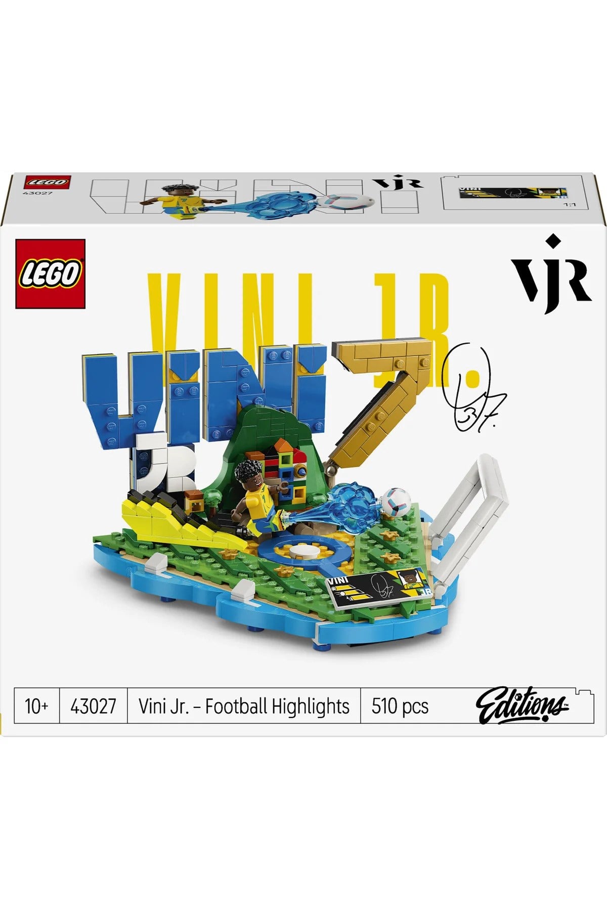 ® Editions Vini Jr. – Unutulmaz Futbol Anları 43027 - 10+ için Oyuncak Yapım Seti (510 Parça)-Lego