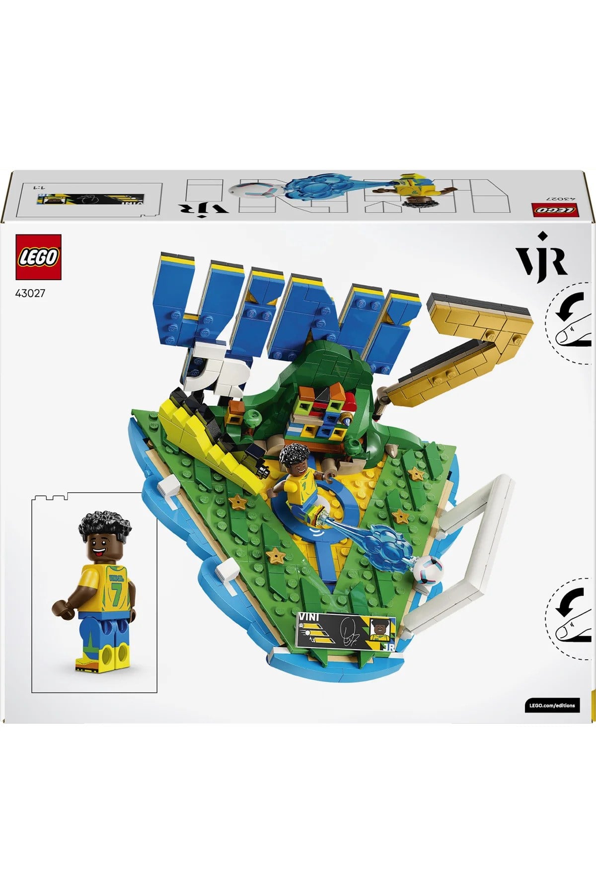 ® Editions Vini Jr. – Unutulmaz Futbol Anları 43027 - 10+ için Oyuncak Yapım Seti (510 Parça)-Lego