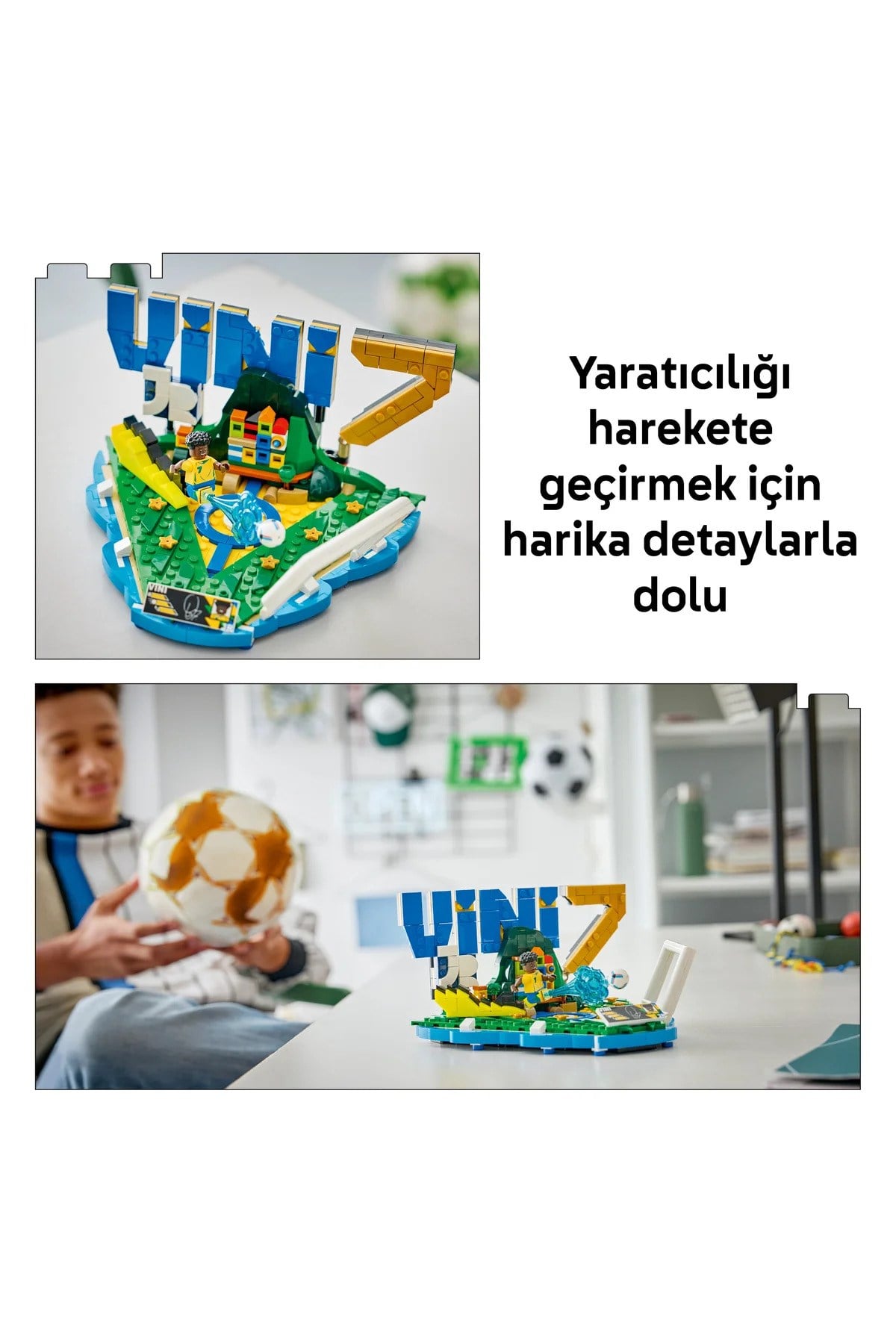 ® Editions Vini Jr. – Unutulmaz Futbol Anları 43027 - 10+ için Oyuncak Yapım Seti (510 Parça)-Lego