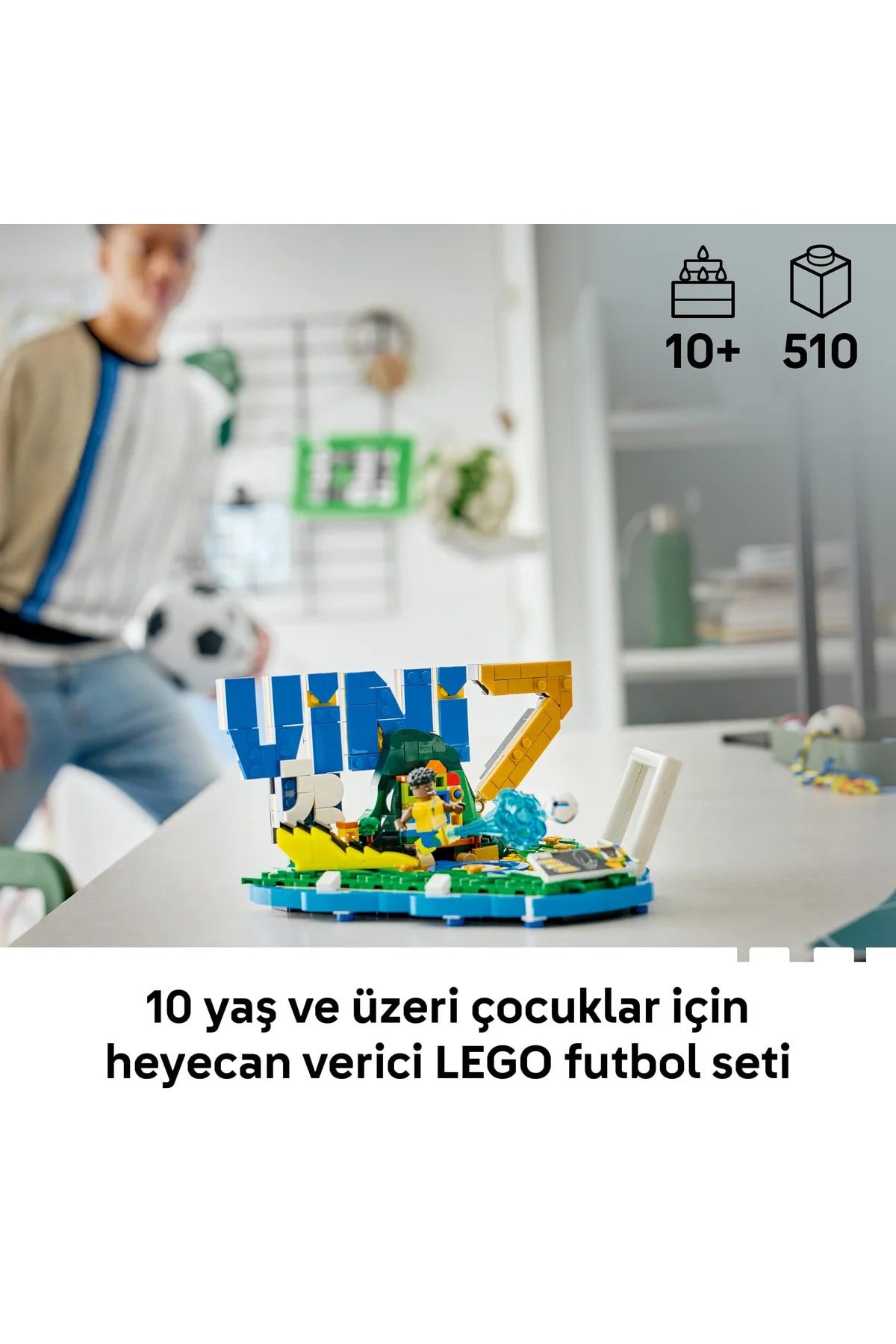 ® Editions Vini Jr. – Unutulmaz Futbol Anları 43027 - 10+ için Oyuncak Yapım Seti (510 Parça)-Lego
