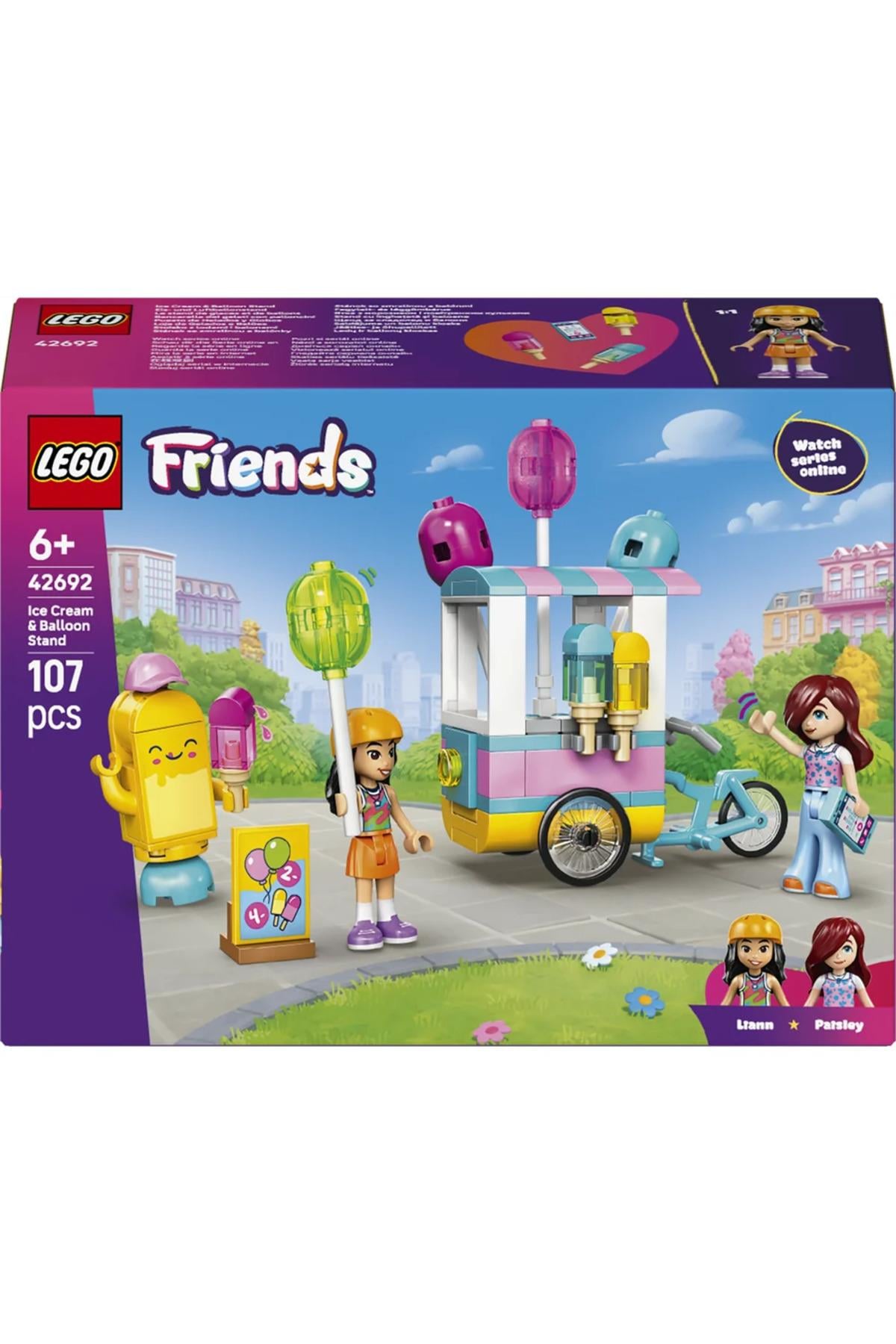 ® Friends Dondurma ve Balon Standı 42692 – 6+ Yaratıcı Oyuncak Yapım Seti (107 Parça)-Lego