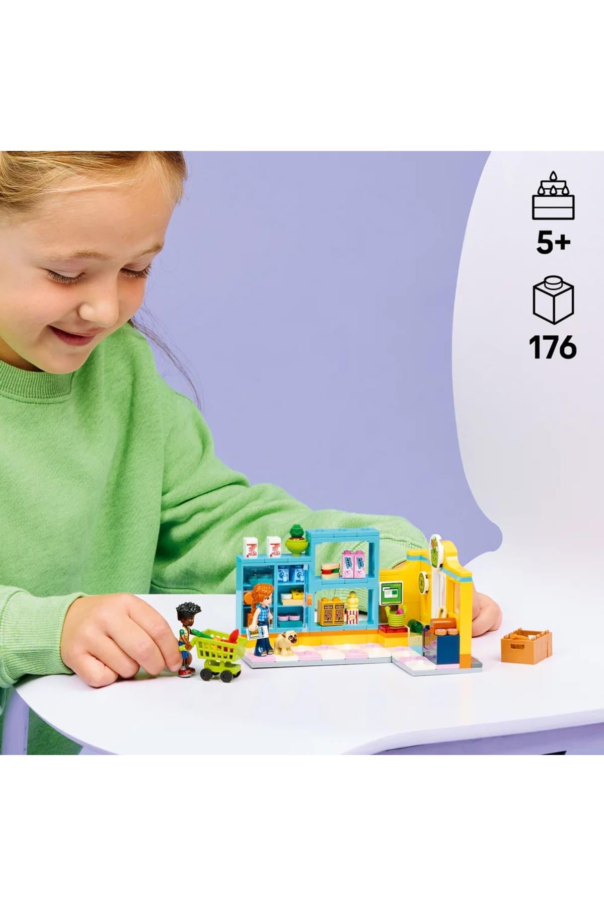 ® Friends Heartlake Şehri Marketi 42680 – 5+ Yaratıcı Oyuncak Yapım Seti (176 Parça)-Lego