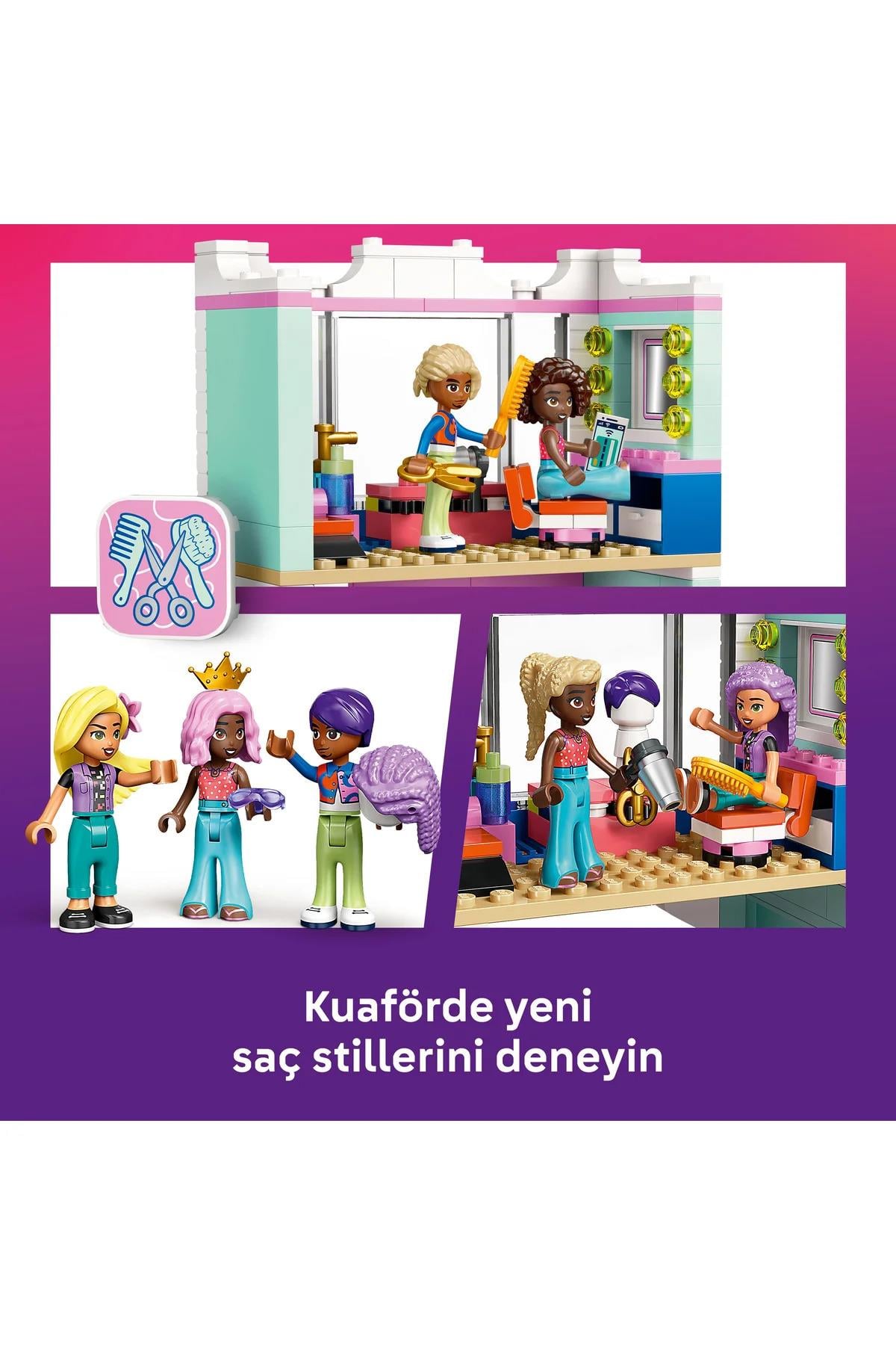 ® Friends Kuaför ve Aksesuar Mağazası 42662 - 7+ Çocuklar için Yaratıcı Oyuncak Yapım Seti (347P)-Lego