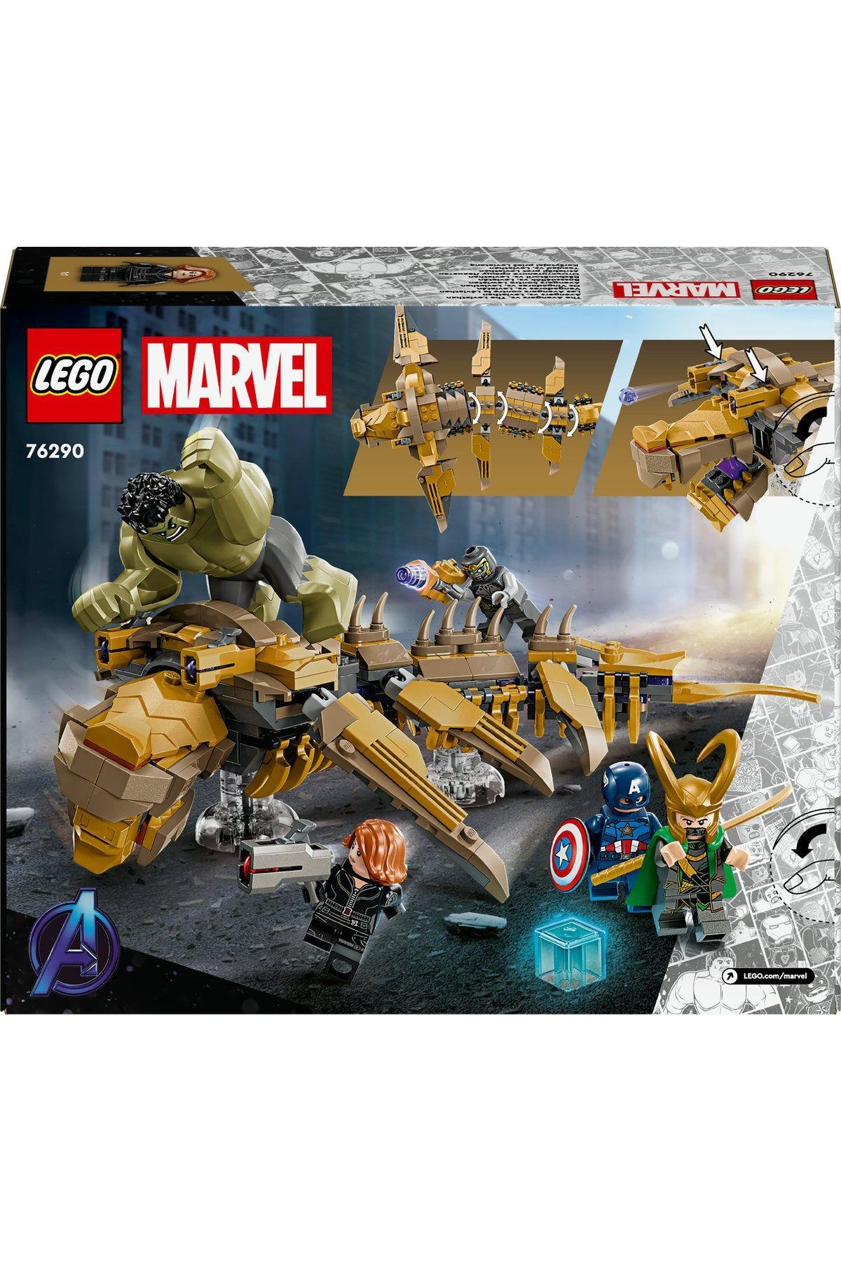 ® Marvel Avengers, Leviathan’a Karşı 76290 -7 Yaş ve Üzeri Yapım Seti (347 Parça)-Lego