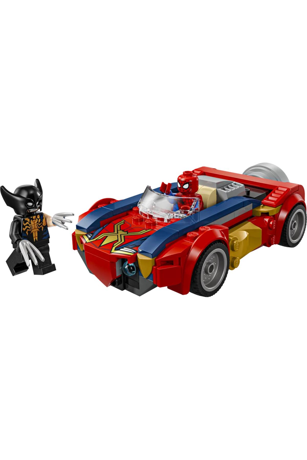 ® ǀ Marvel Örümcek Adam Arabası vs. Venom Wolverine 76336 - 7+ Oyuncak Yapım Seti (134 Parça)-Lego